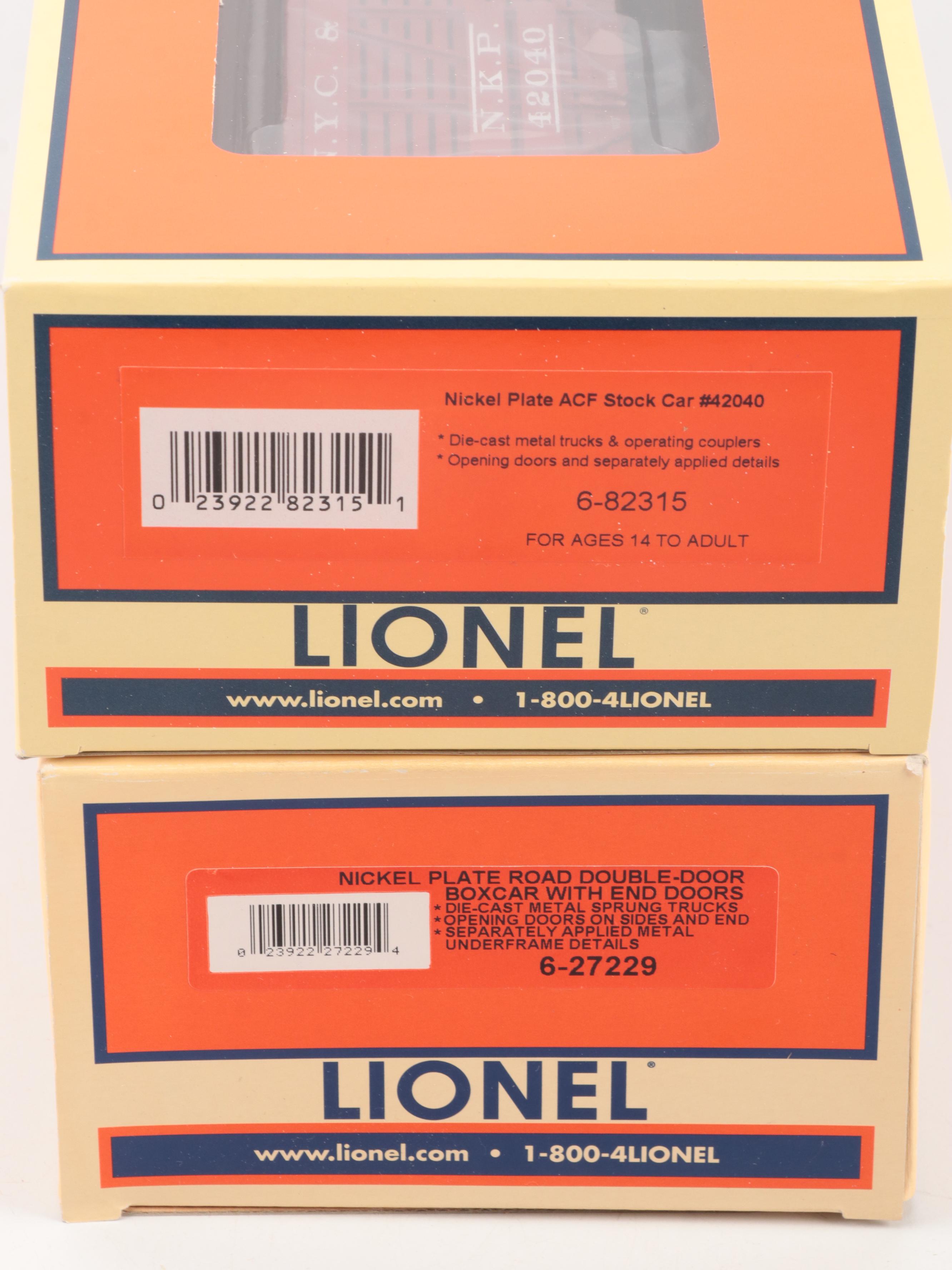 Lionel Nickel Plate Road Boxcars, Reefers, Caboose with Corgi Model Truck