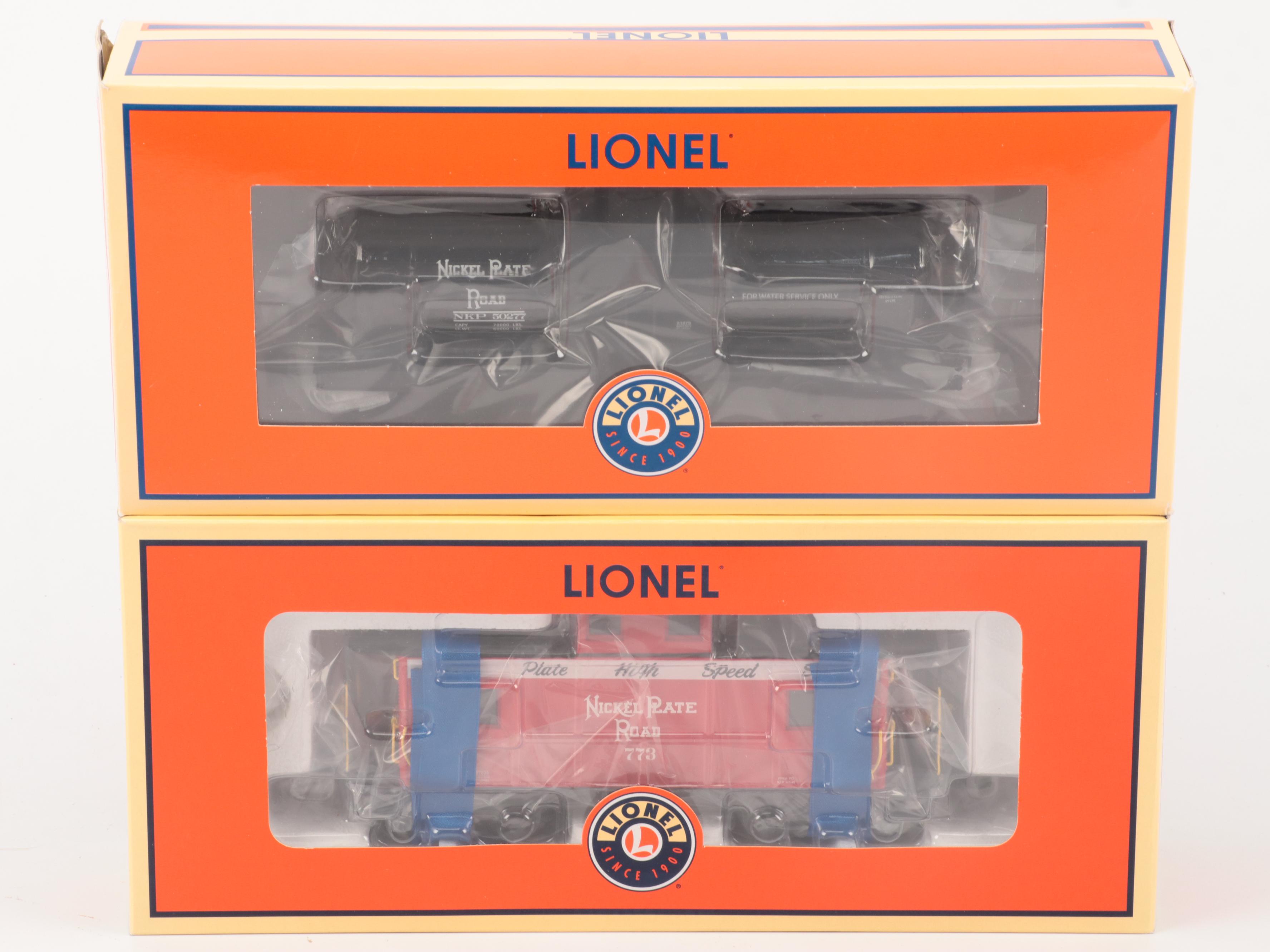 Lionel Nickel Plate Road Boxcars, Reefers, Caboose with Corgi Model Truck