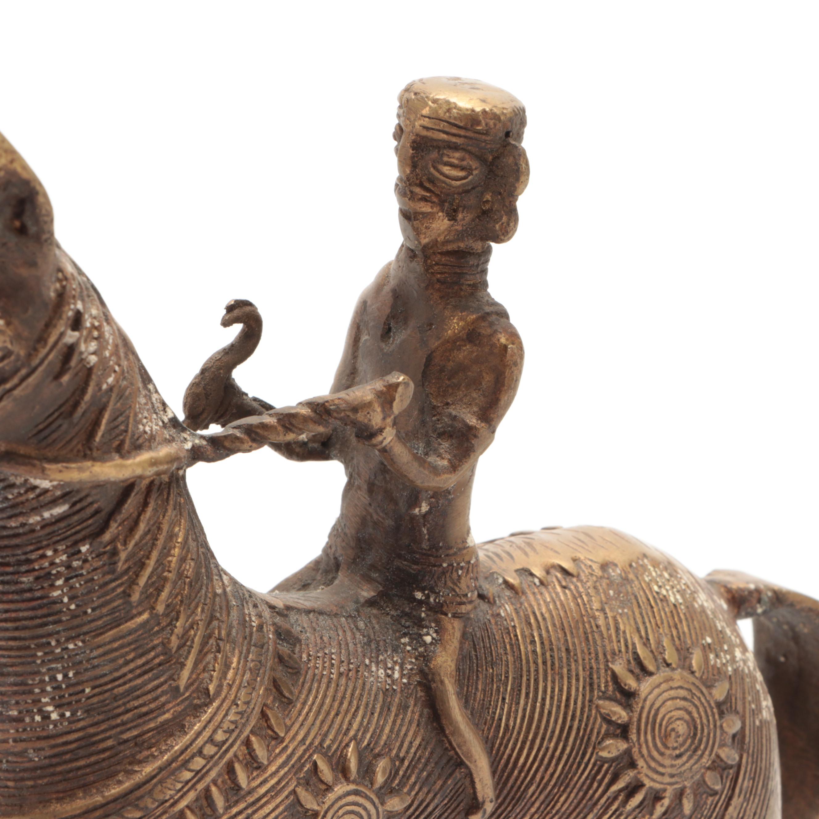 Dhokra Style Horse with Rider Figure