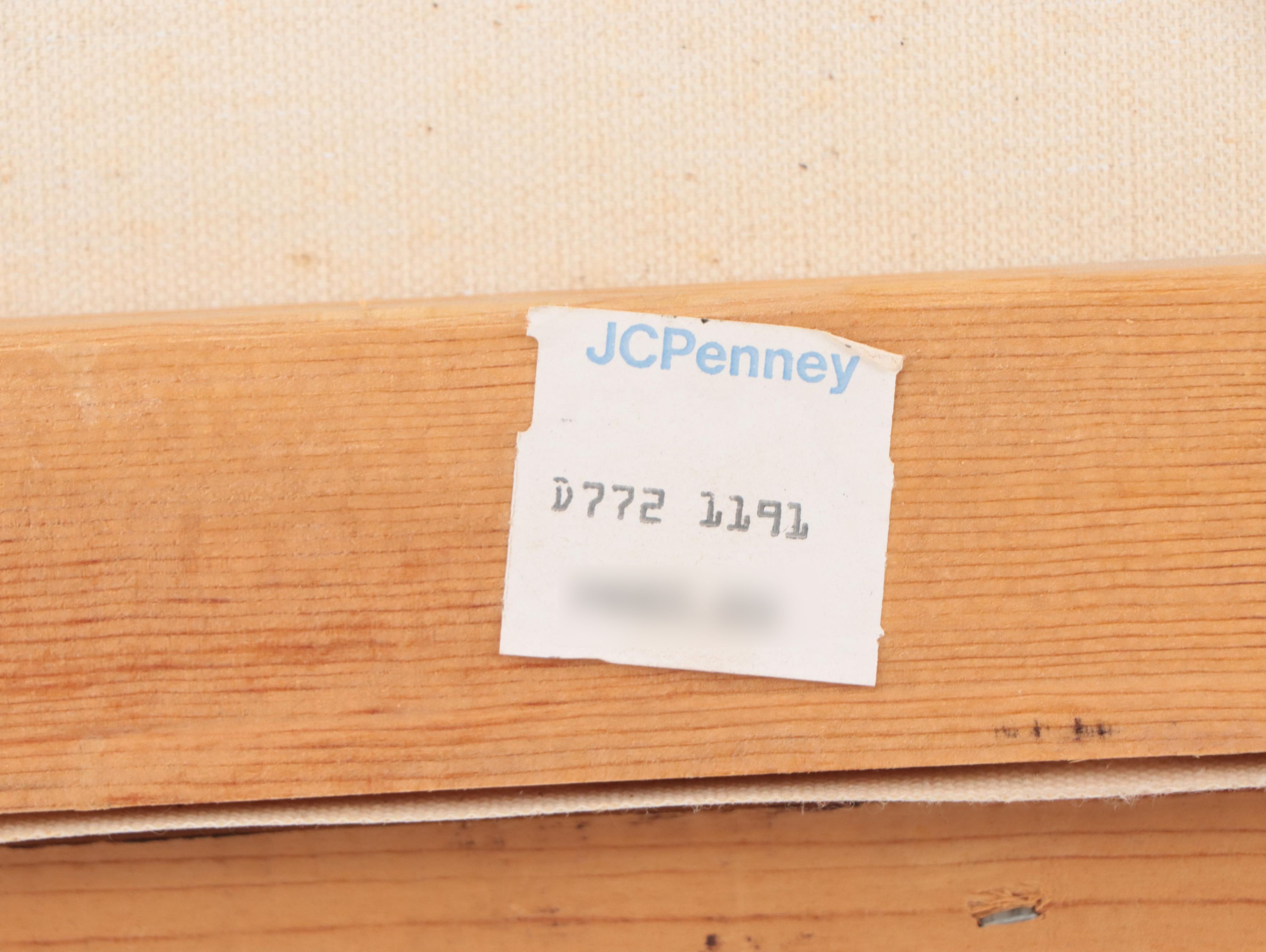 Oil Painting of Boat in Harbor Scene