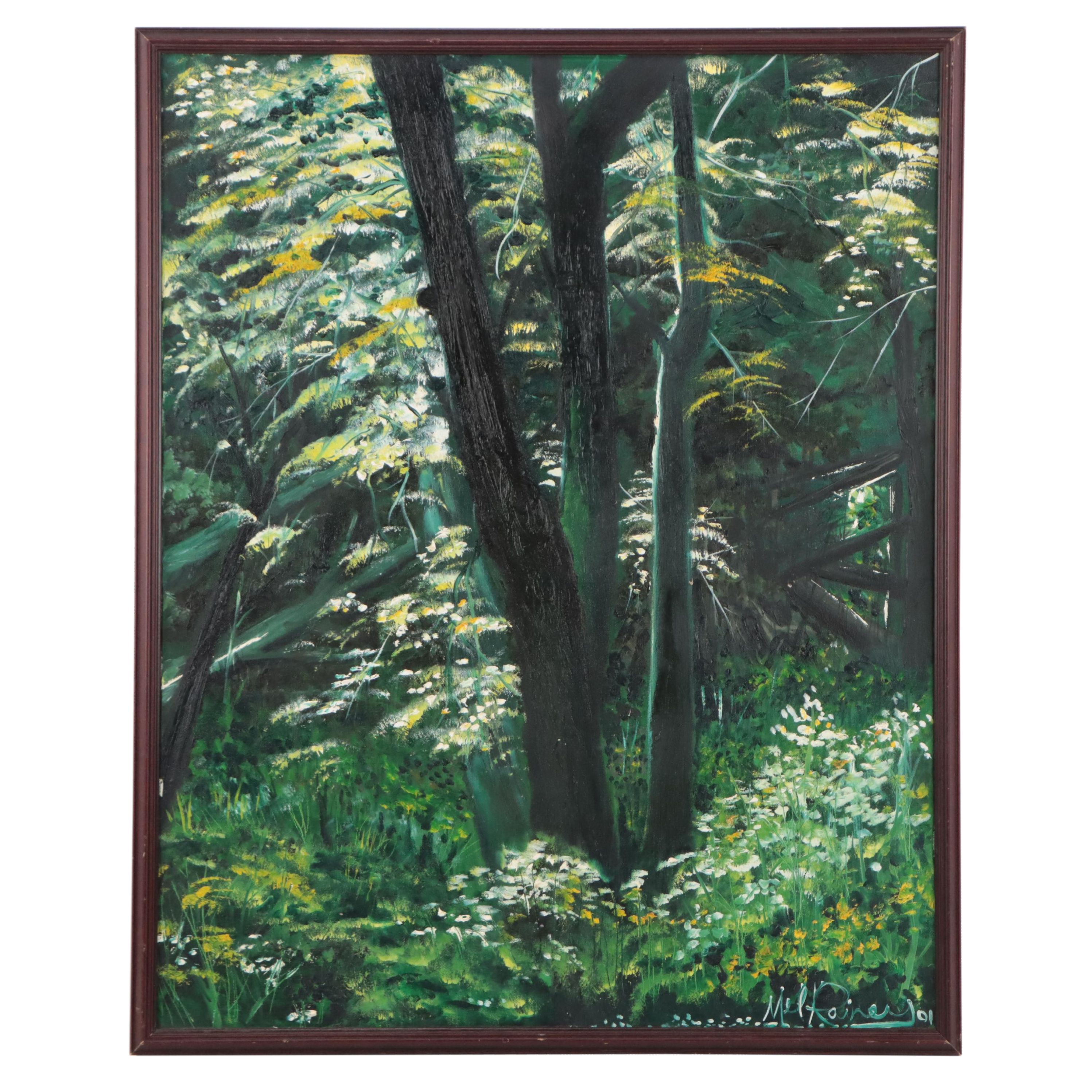 Oil Painting of Forest Landscape, 2001
