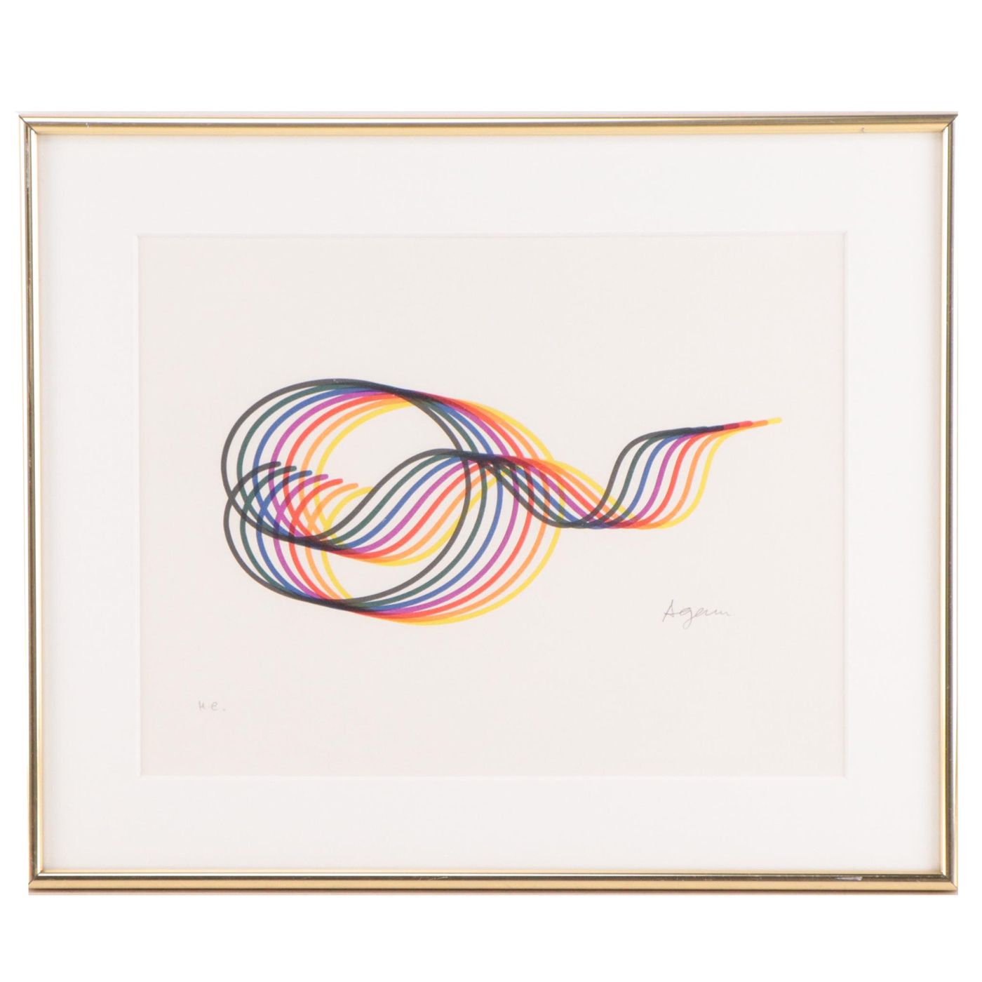 Yaacov Agam Lithograph "Lines and Forms III," 1984