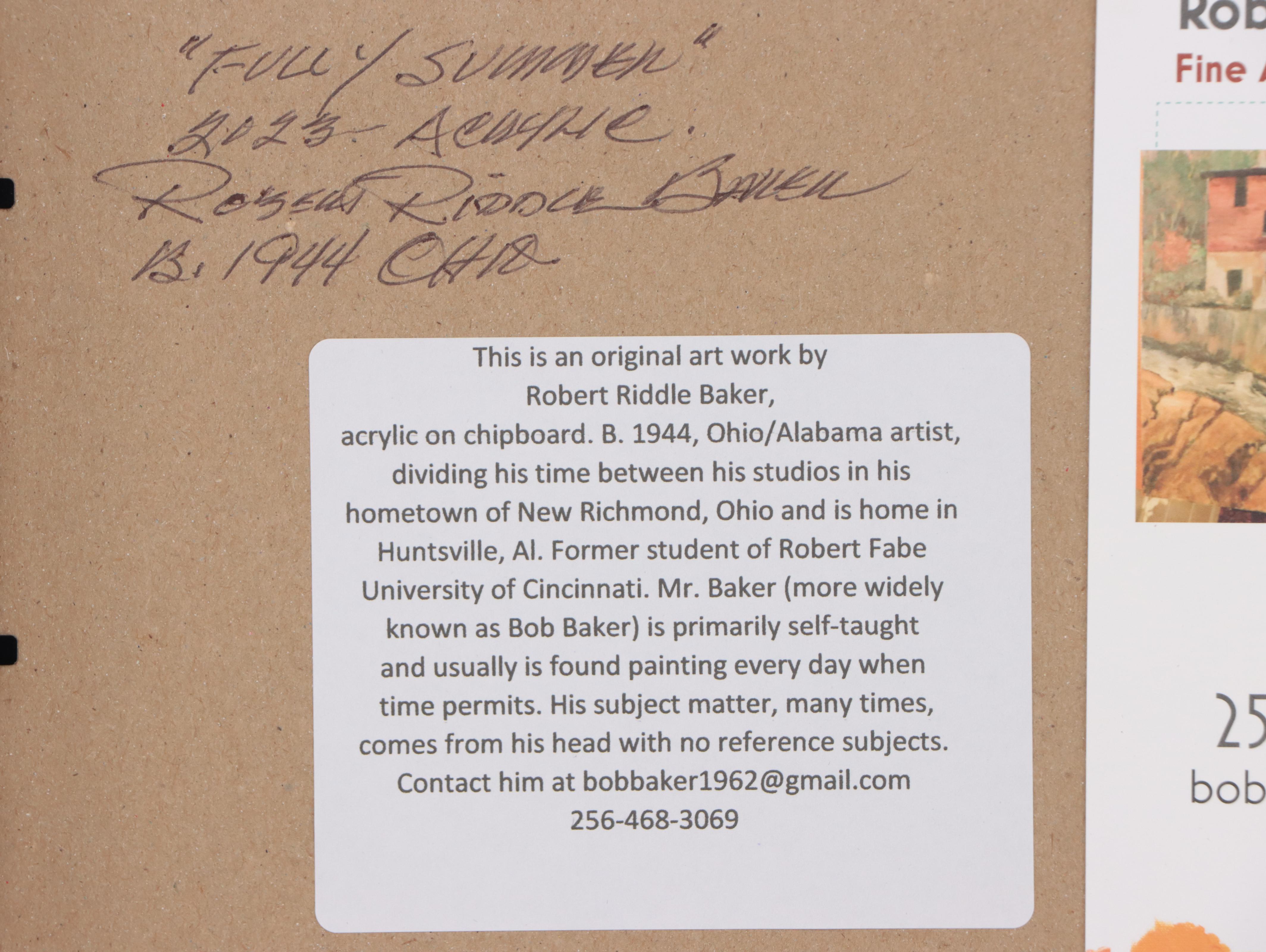 Robert Riddle-Baker Acrylic Painting "Fully Summer," 2023