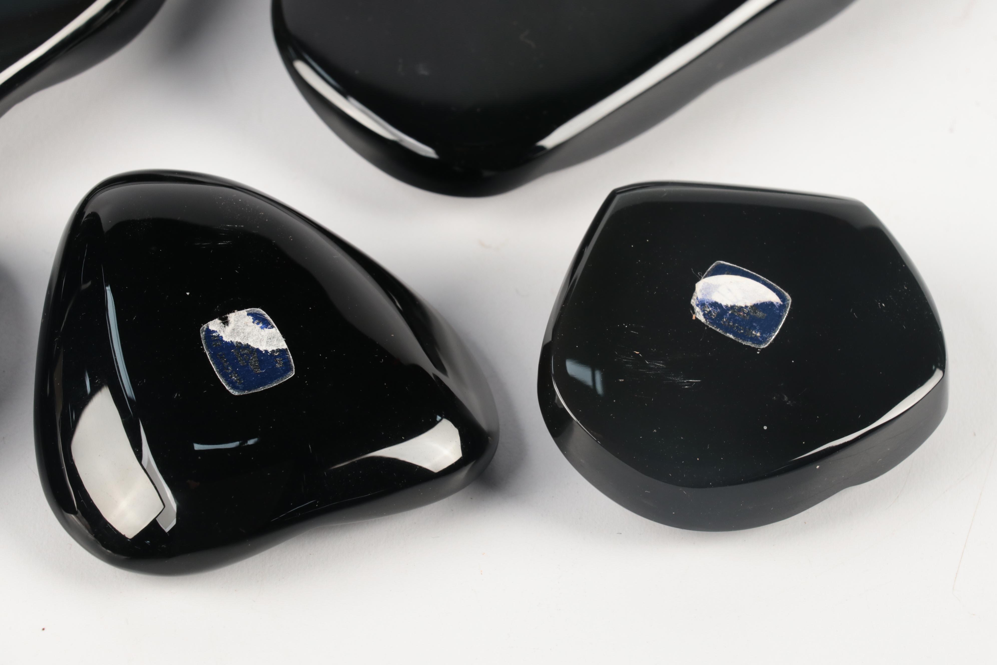 Polished Hand-Carved Rainbow Obsidian Specimens