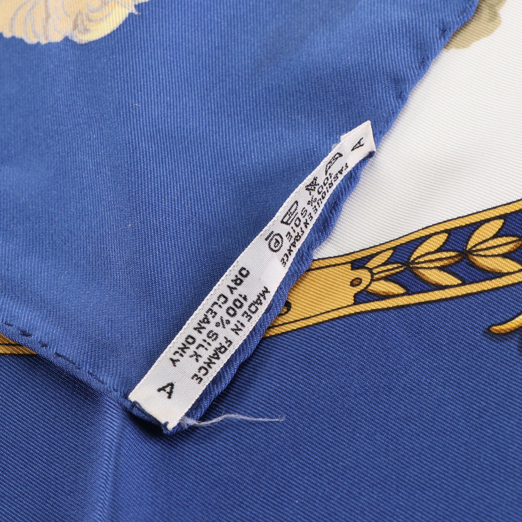 Hermès "La Promenade De Longchamps" Scarf 90 in Silk Twill