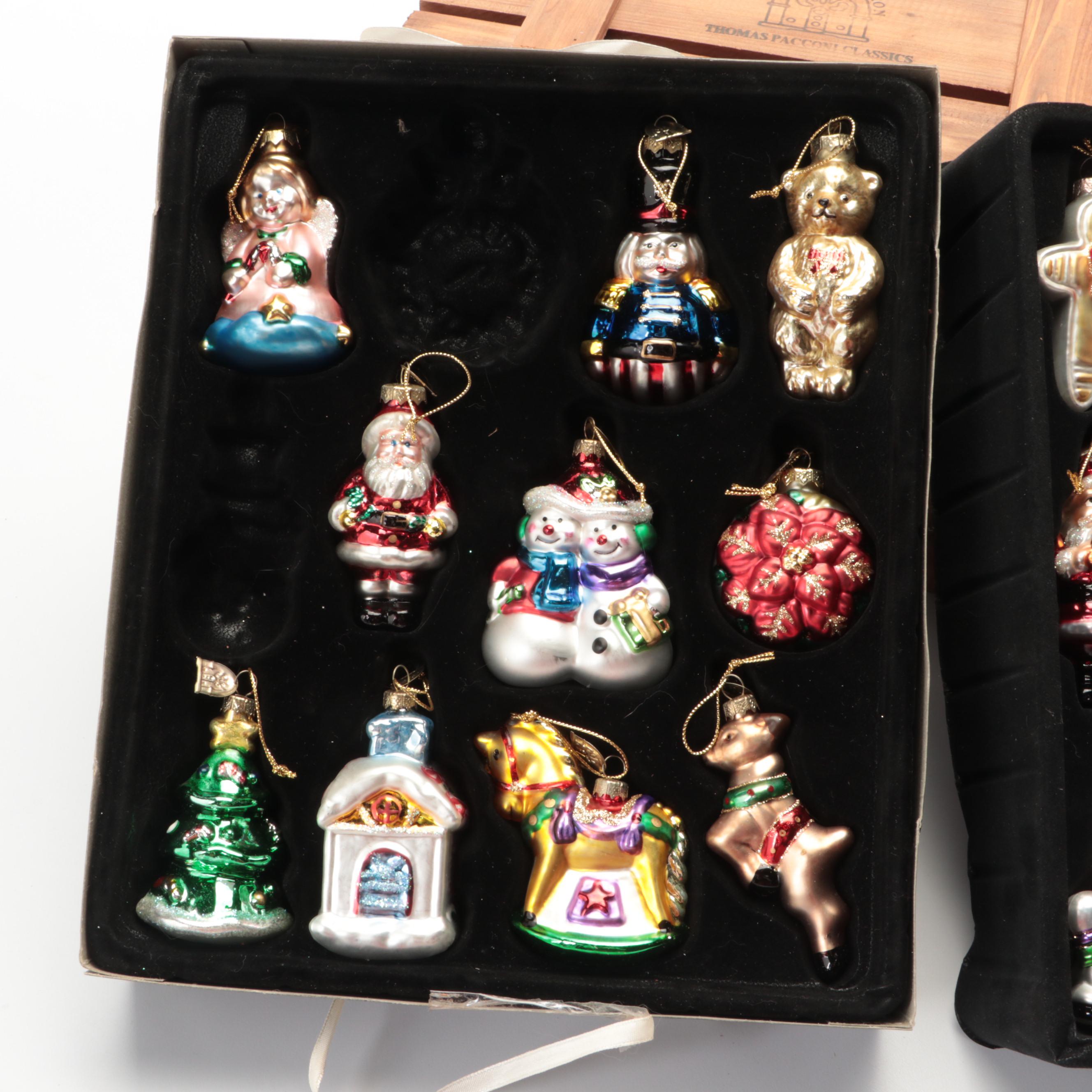 Thomas Pacconi Classics 2002 Collection Glass Christmas Ornaments