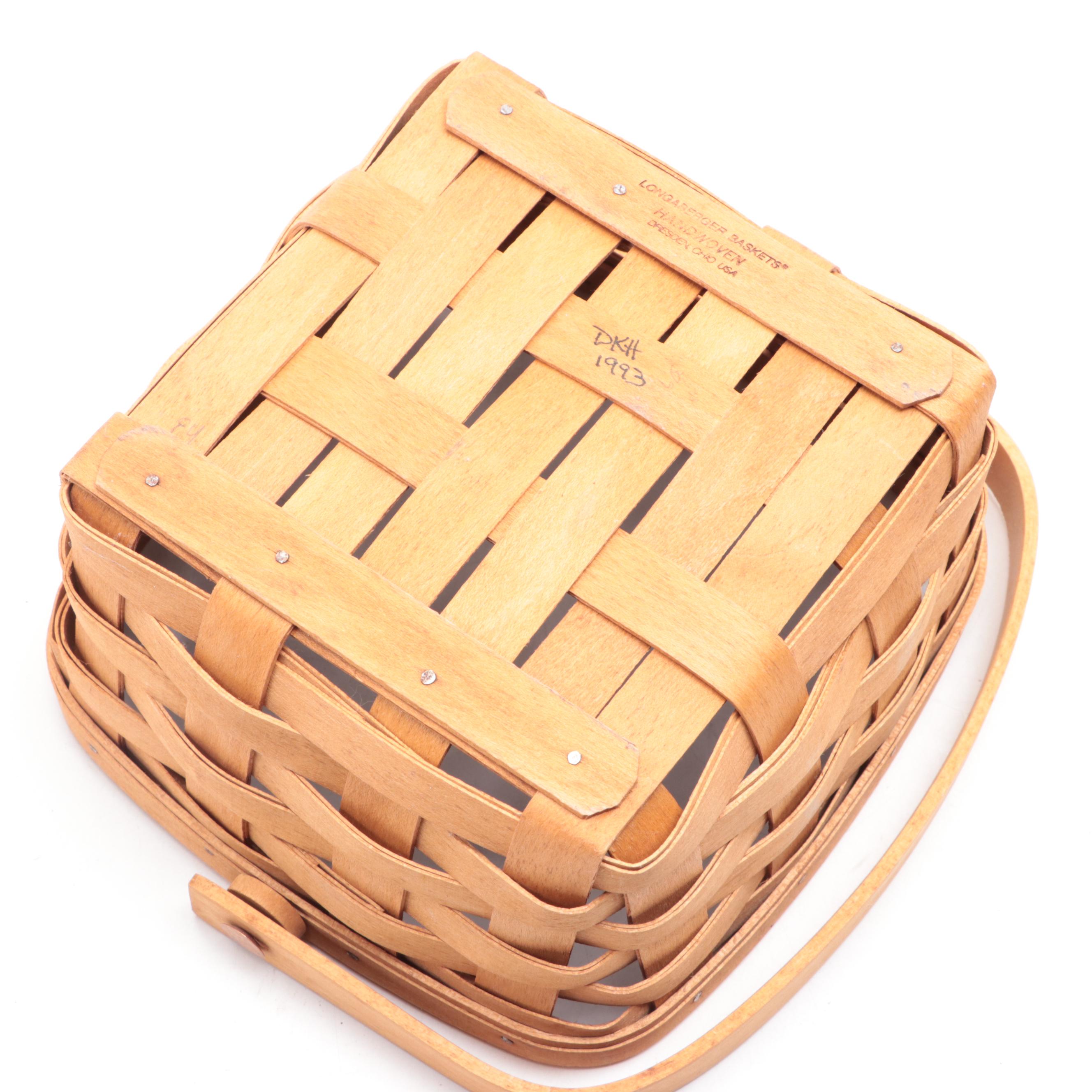 Longaberger Handmade Woven Maple Baskets, 1990s