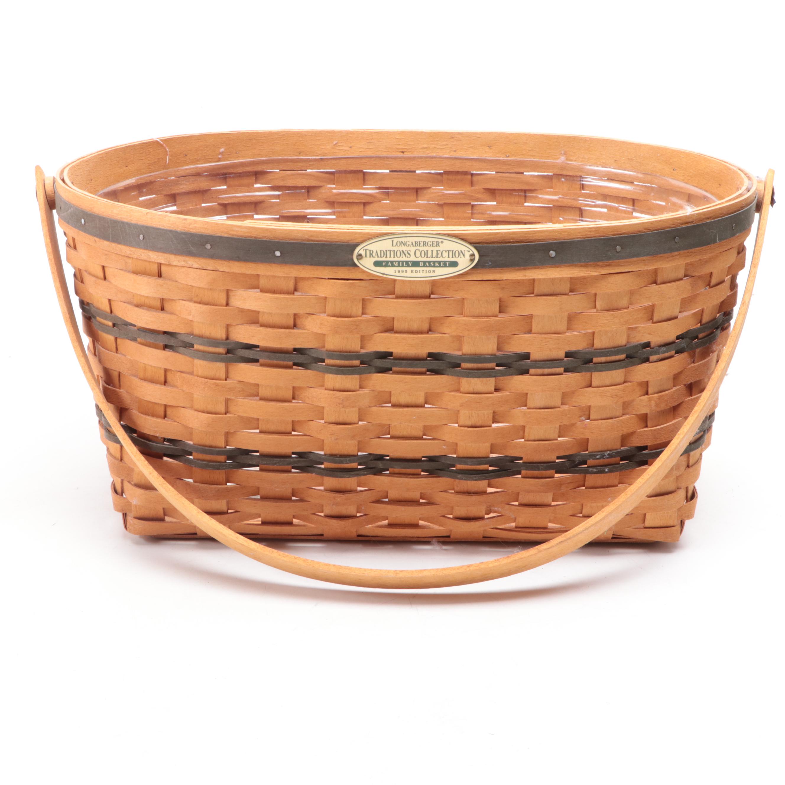 Longaberger Traditions Collection "Family" and "Hospitality" Handwoven Baskets