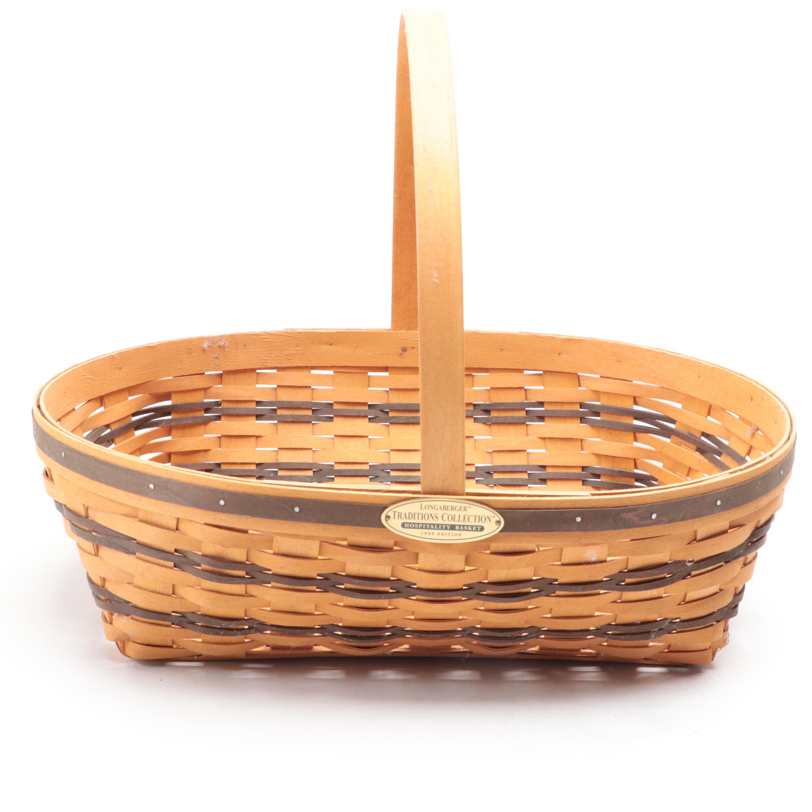 Longaberger Traditions Collection "Family" and "Hospitality" Handwoven Baskets