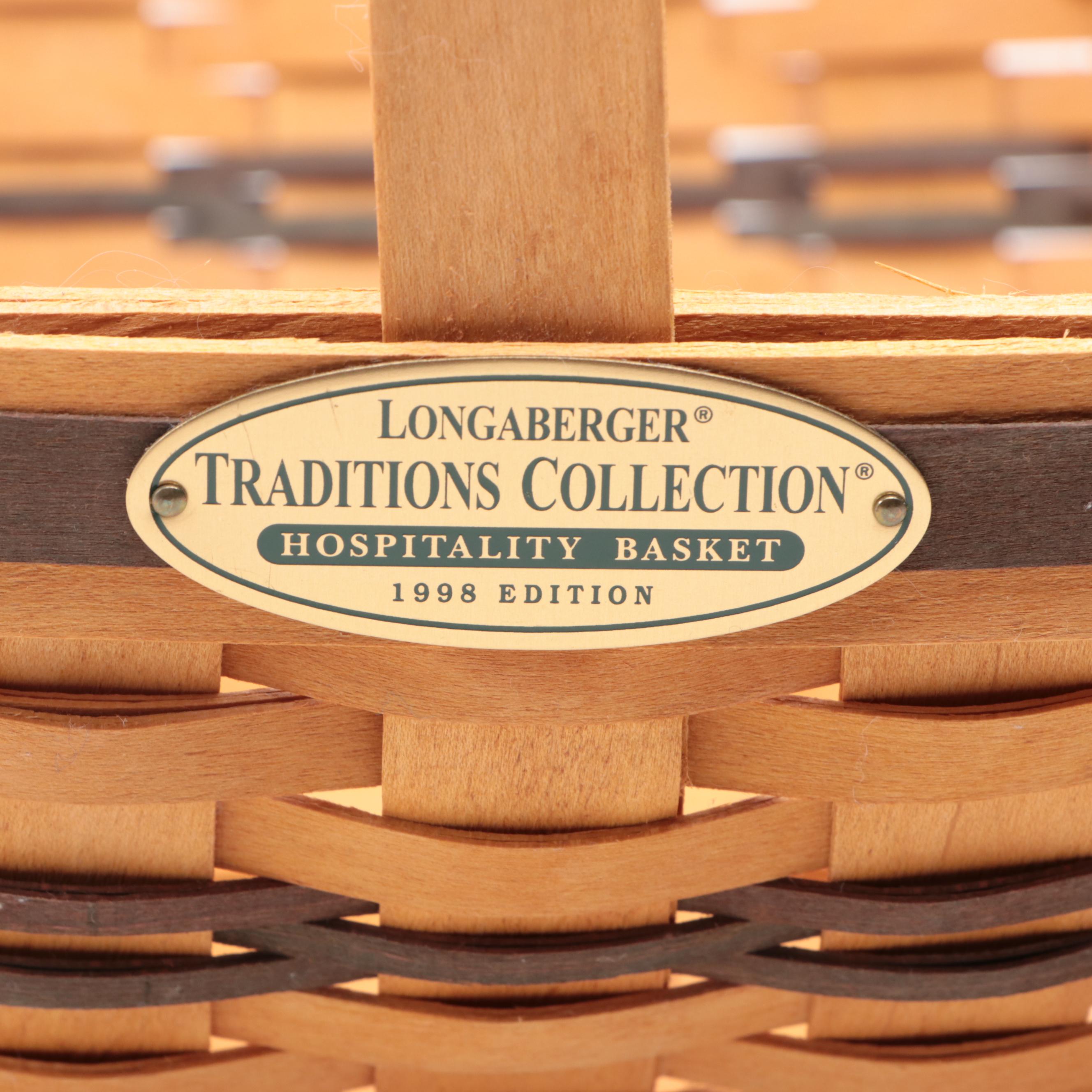 Longaberger Traditions Collection "Family" and "Hospitality" Handwoven Baskets