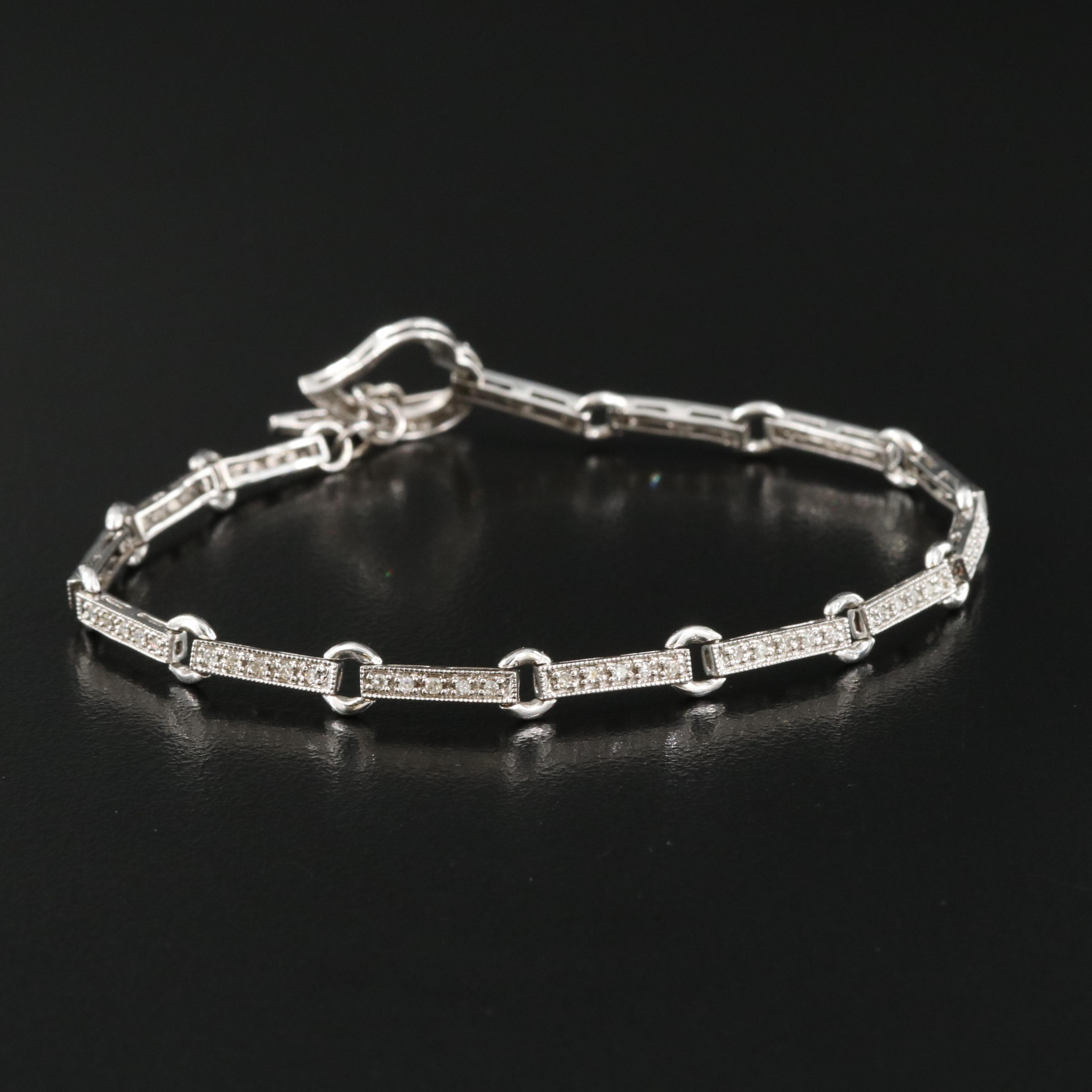 14K 0.54 CTW Diamond Fancy Link Bracelet