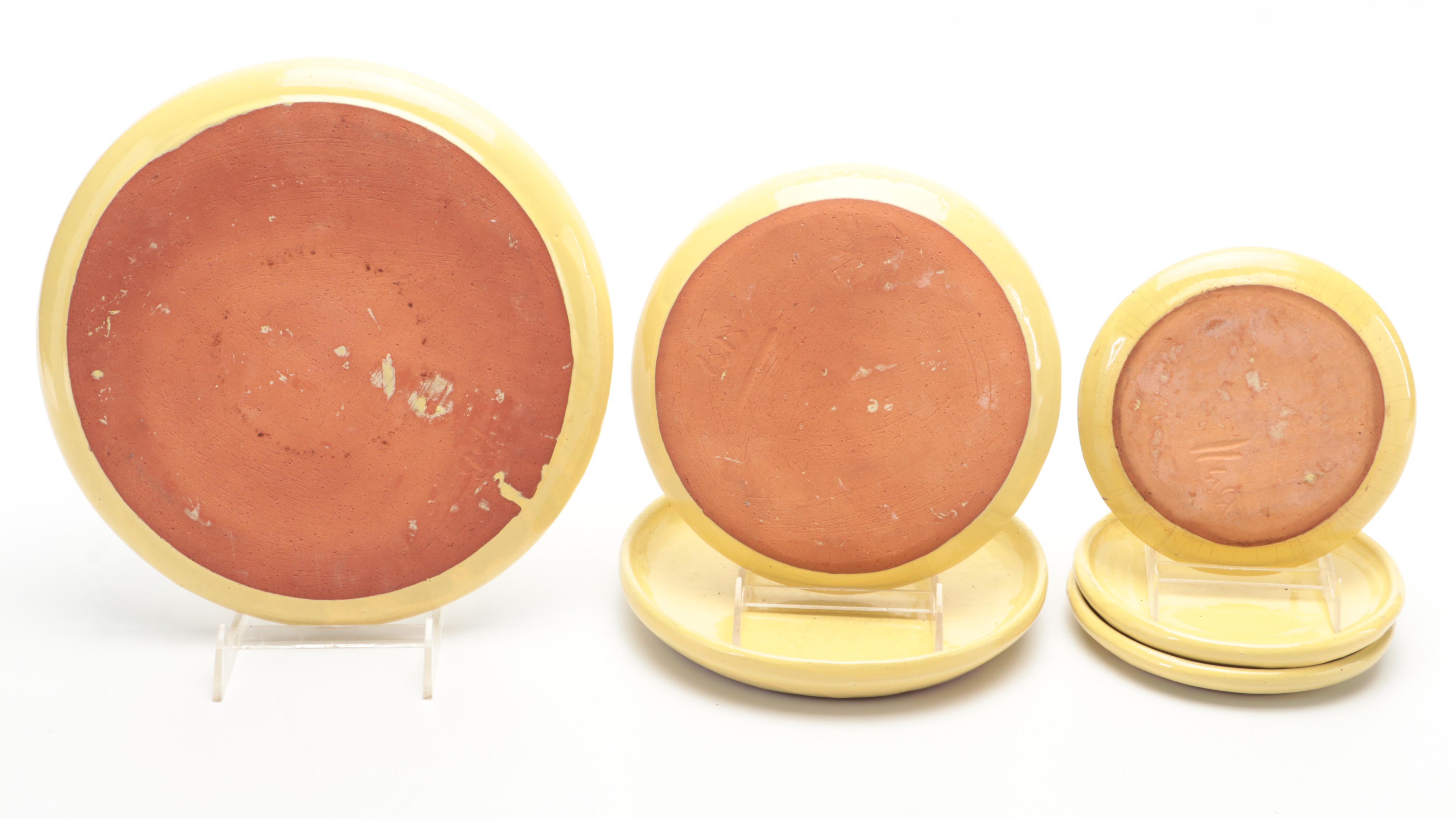 Bybee Pottery Yellow Dinnerware and Serving Accessories