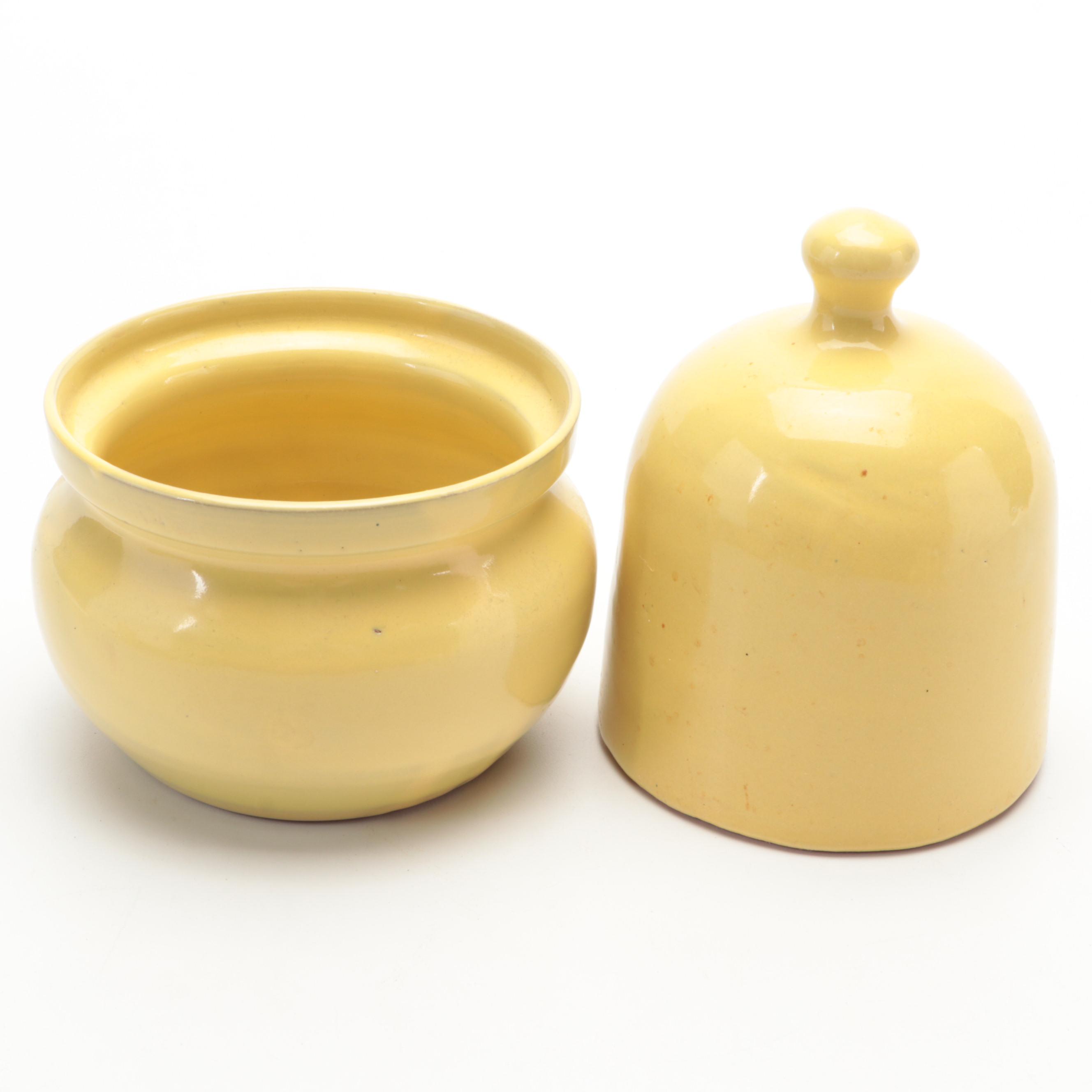 Bybee Pottery Yellow Dinnerware and Serving Accessories