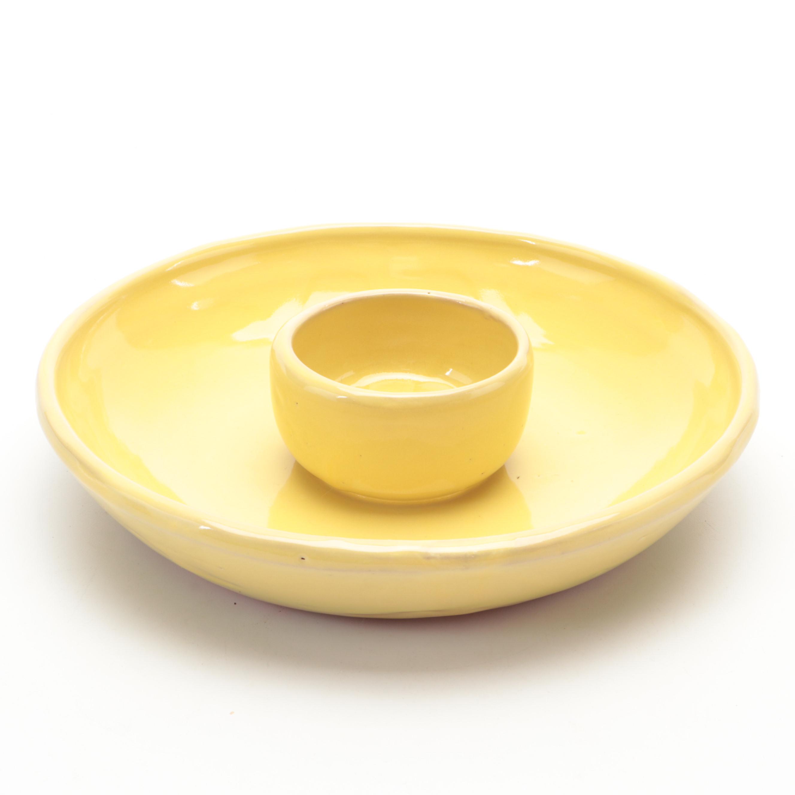 Bybee Pottery Yellow Dinnerware and Serving Accessories