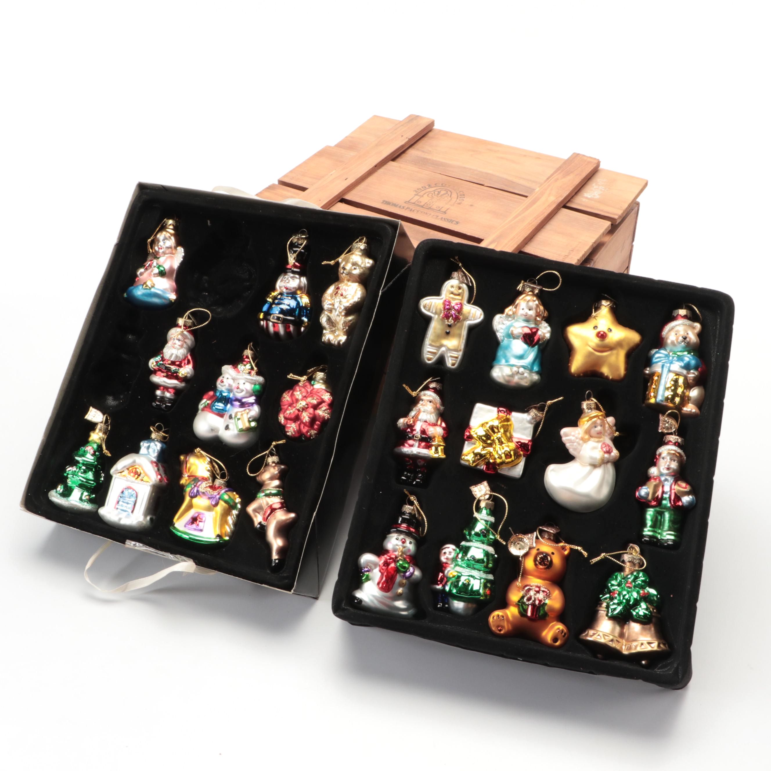 Thomas Pacconi Classics 2002 Collection Glass Christmas Ornaments