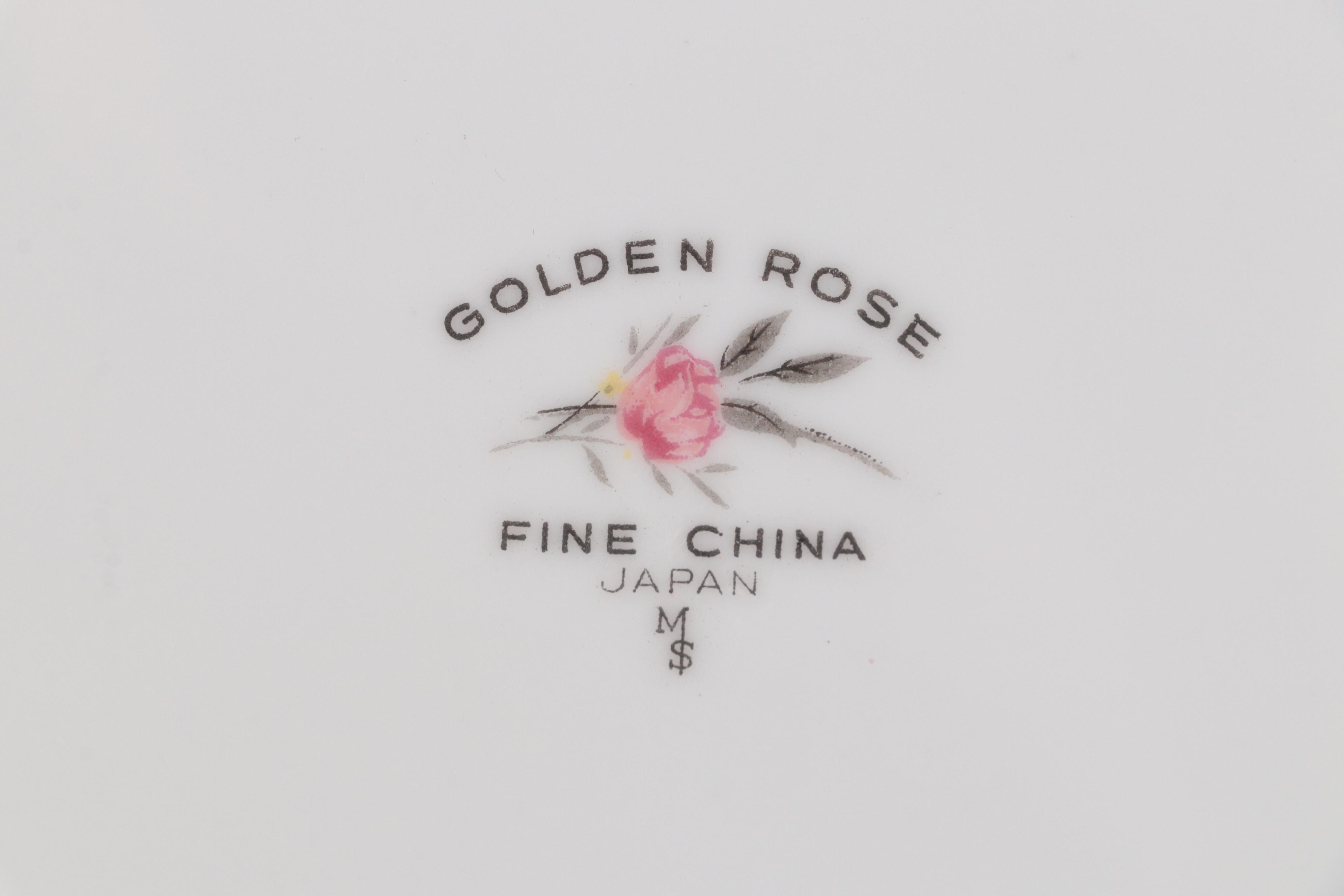 Golden Rose Fine China of Japan Dinnerware and Table Accessories