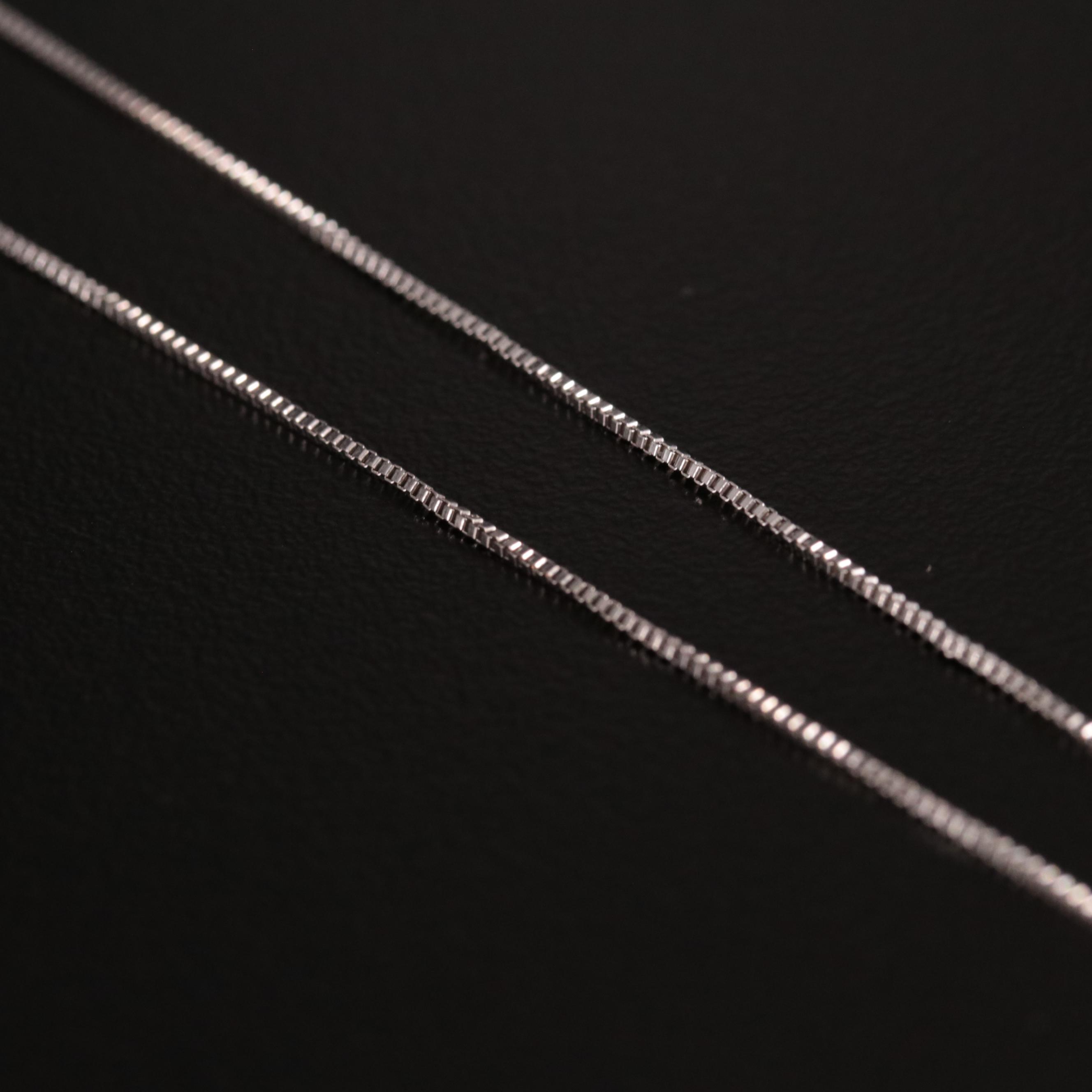 Sterling Diamond Double Circle Drop Pendant Necklace