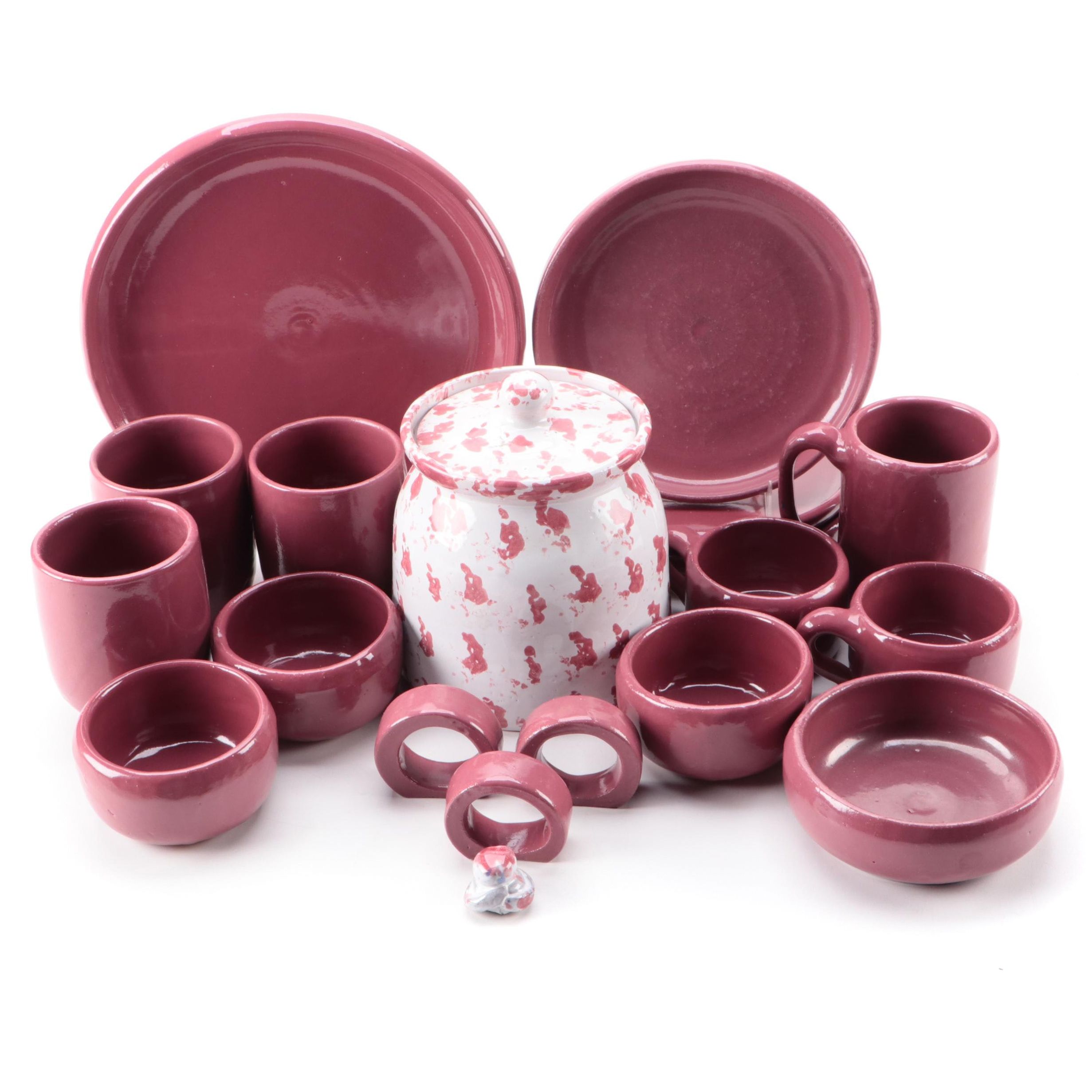 Bybee Pottery Clay Coffee Mugs, Bowls, Plates, and More Dishware