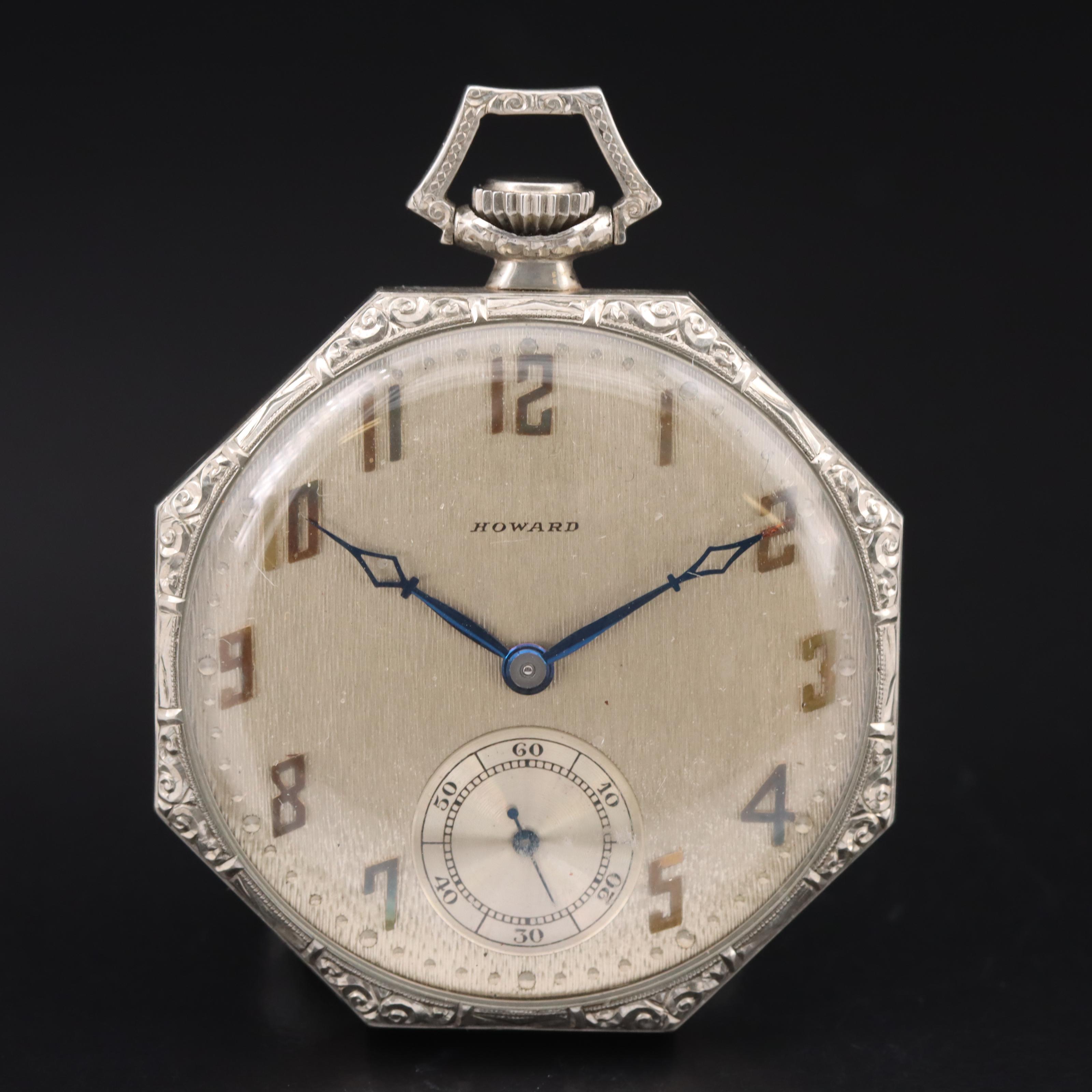 1924 14K E. Howard Octagonal Pocket Watch