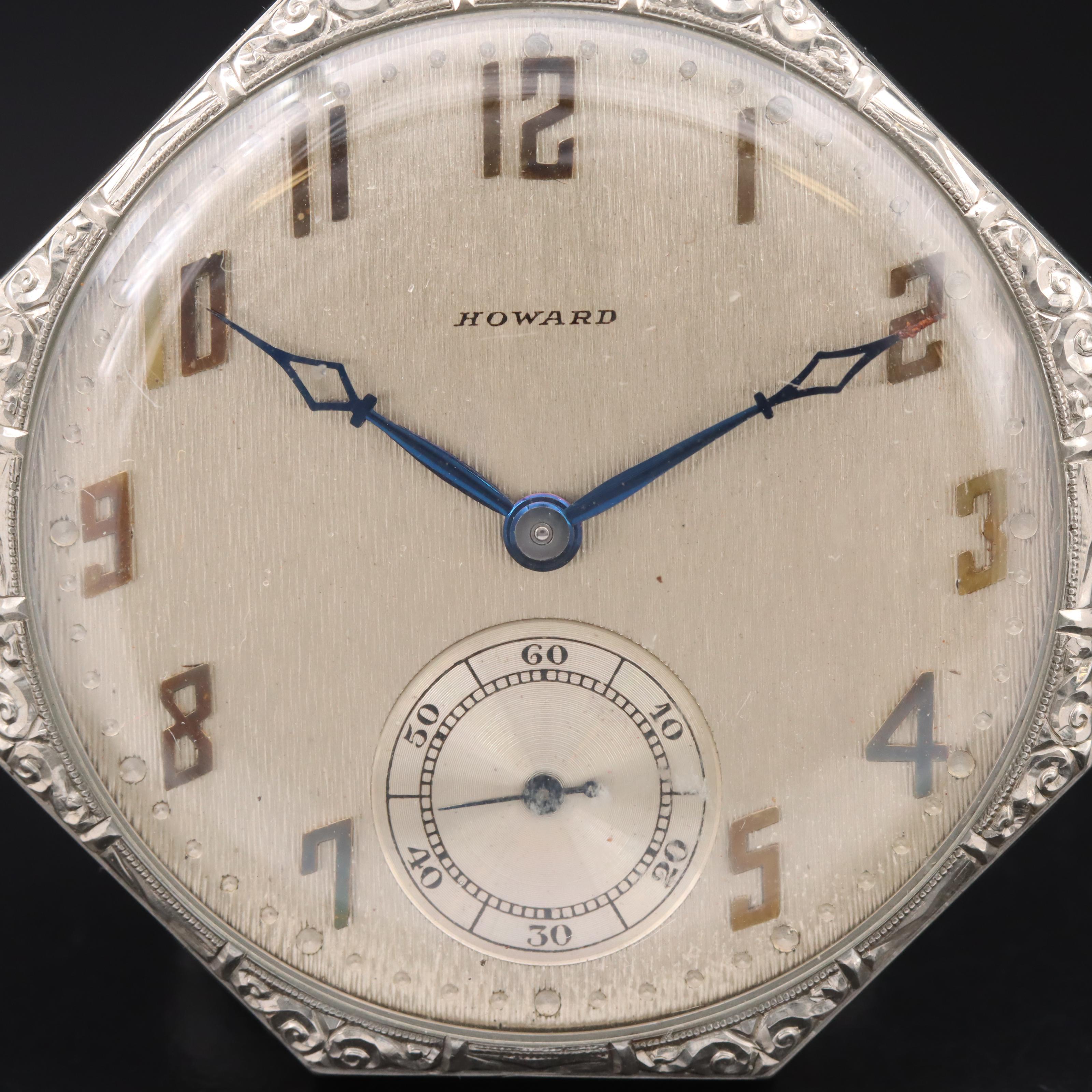 1924 14K E. Howard Octagonal Pocket Watch