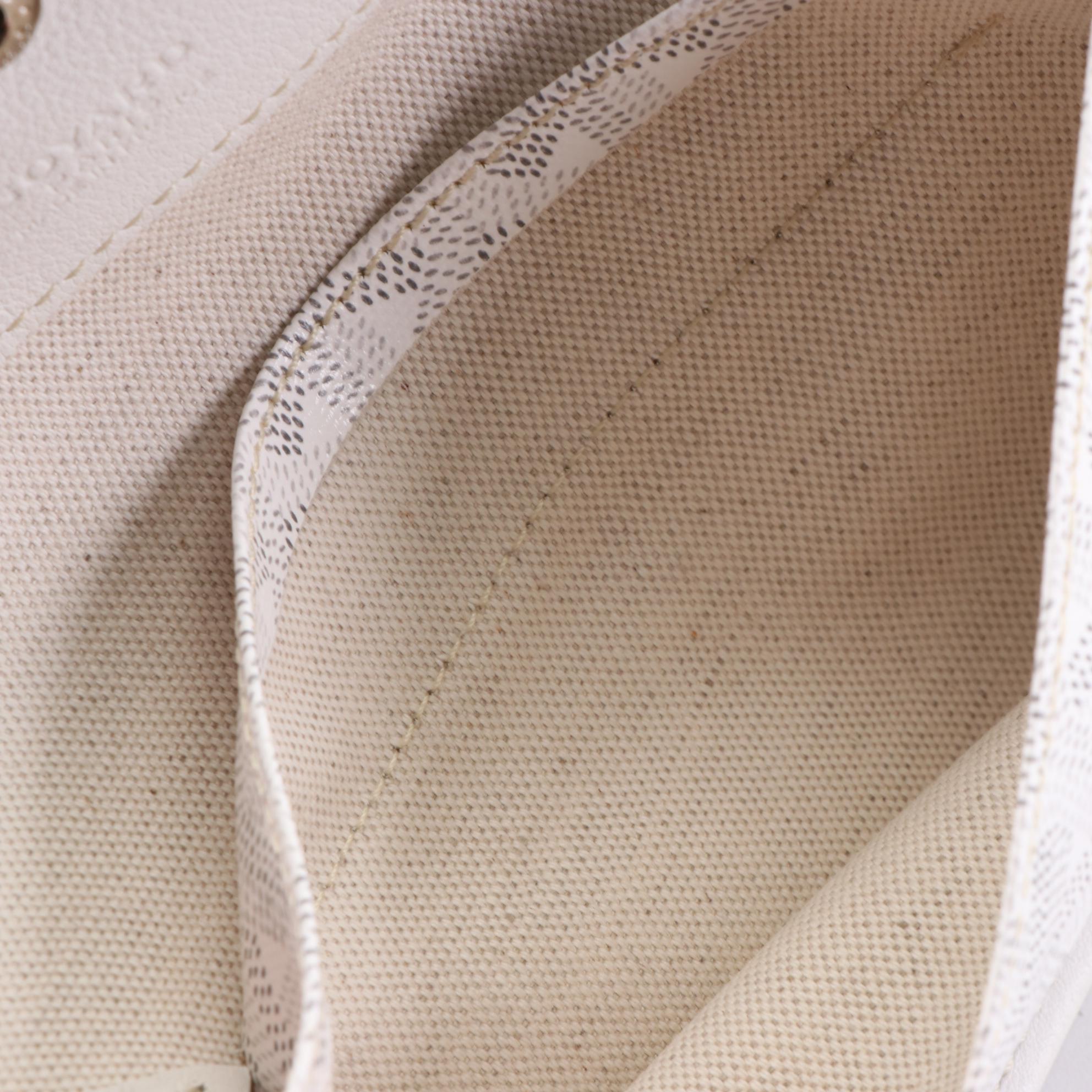 Goyard Saint Louis Pouch in White Goyardine Coated Canvas