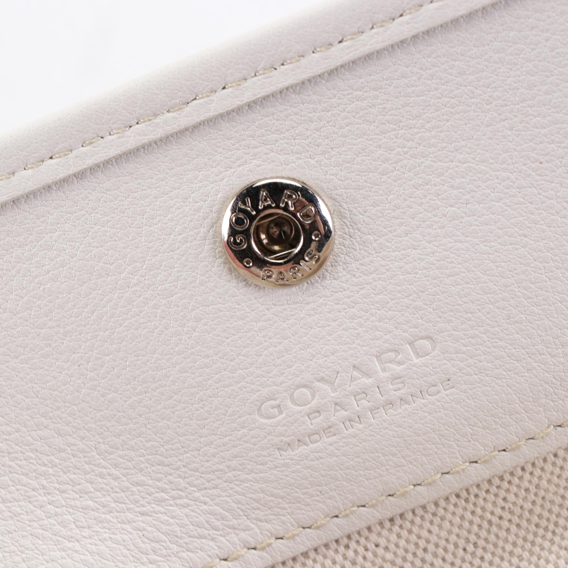 Goyard Saint Louis Pouch in White Goyardine Coated Canvas