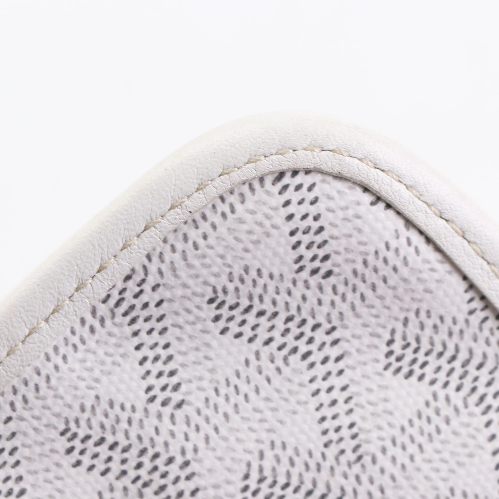 Goyard Saint Louis Pouch in White Goyardine Coated Canvas