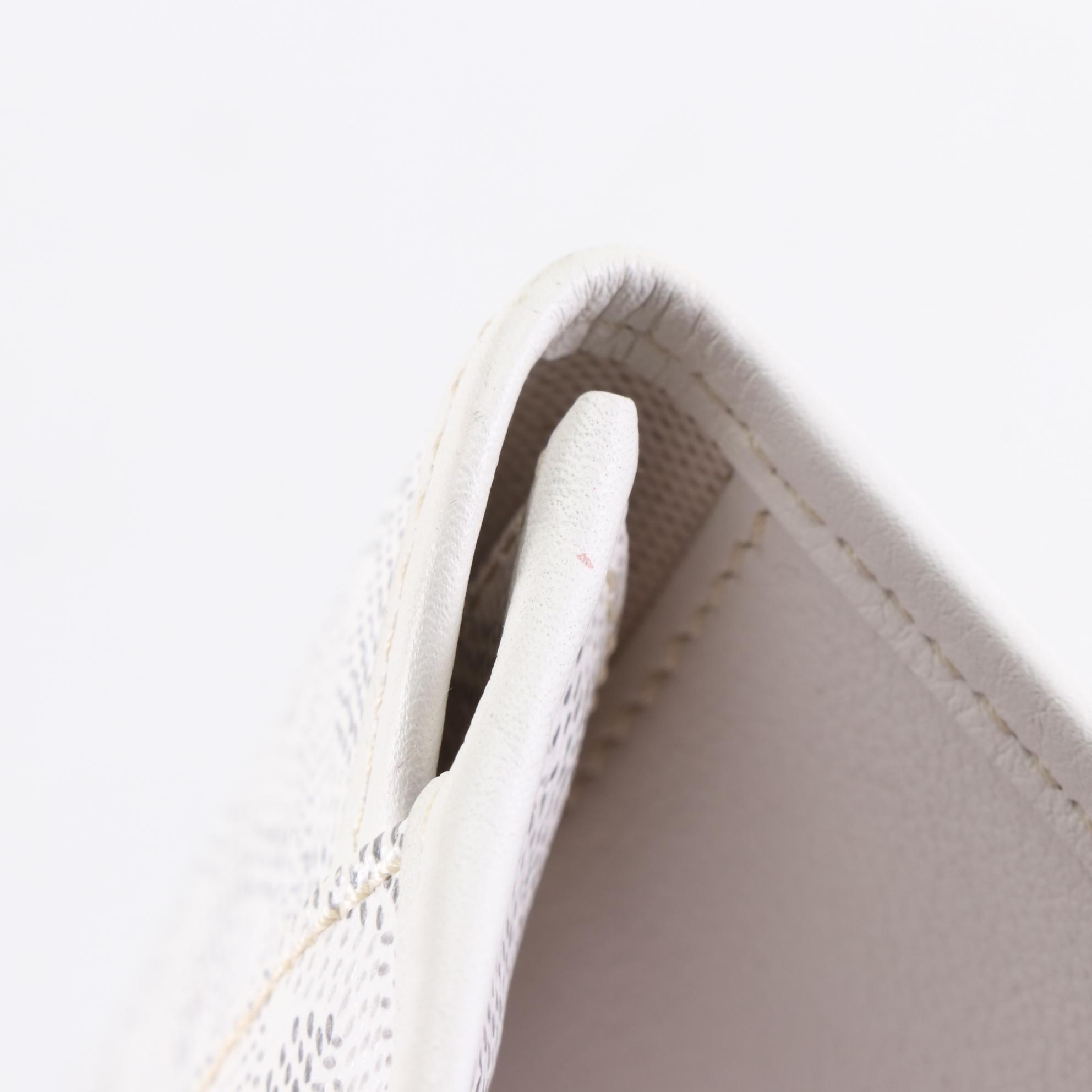 Goyard Saint Louis Pouch in White Goyardine Coated Canvas