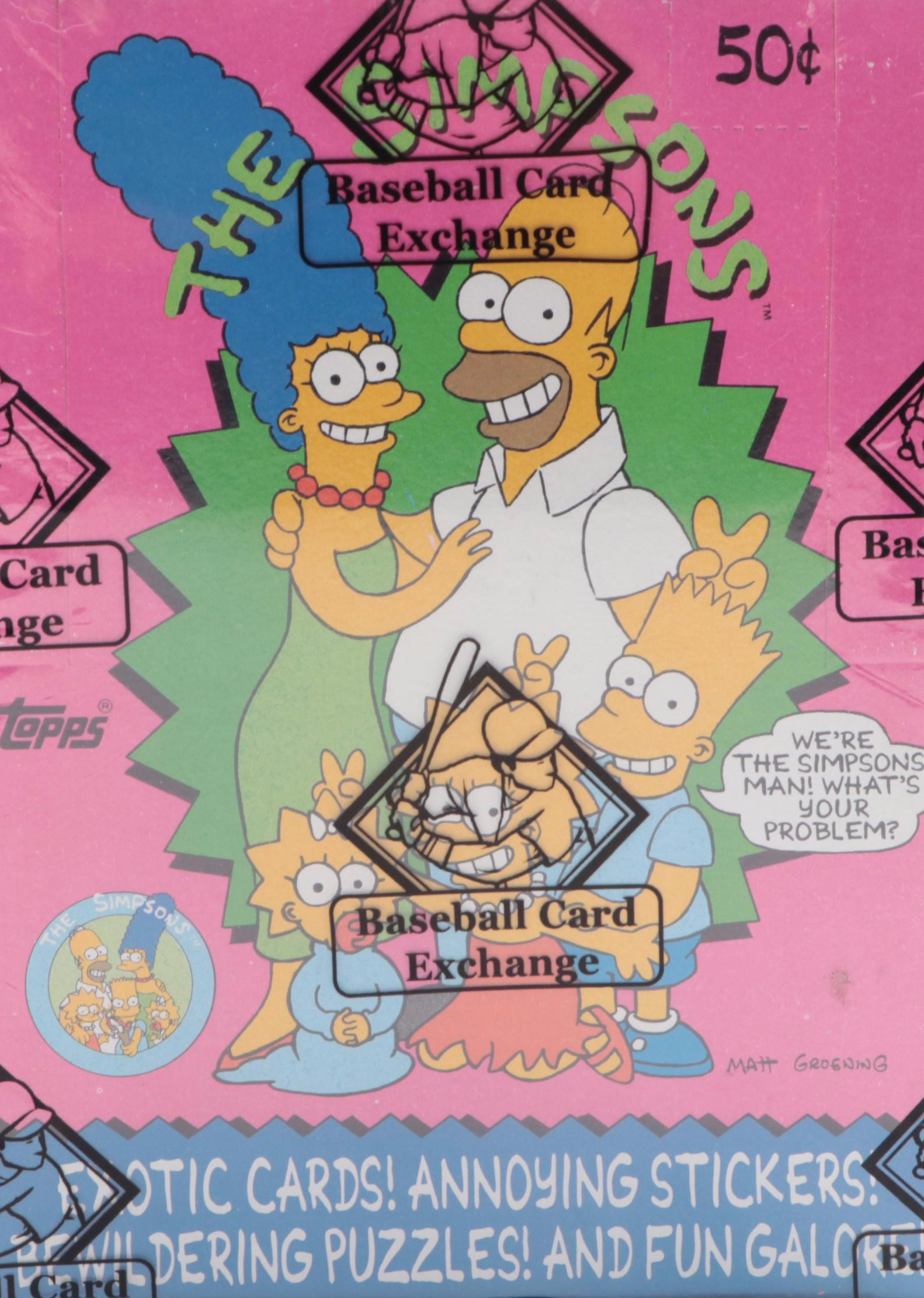 1990 Topps The Simpsons Trading Cards Sealed BBCE Wax Box