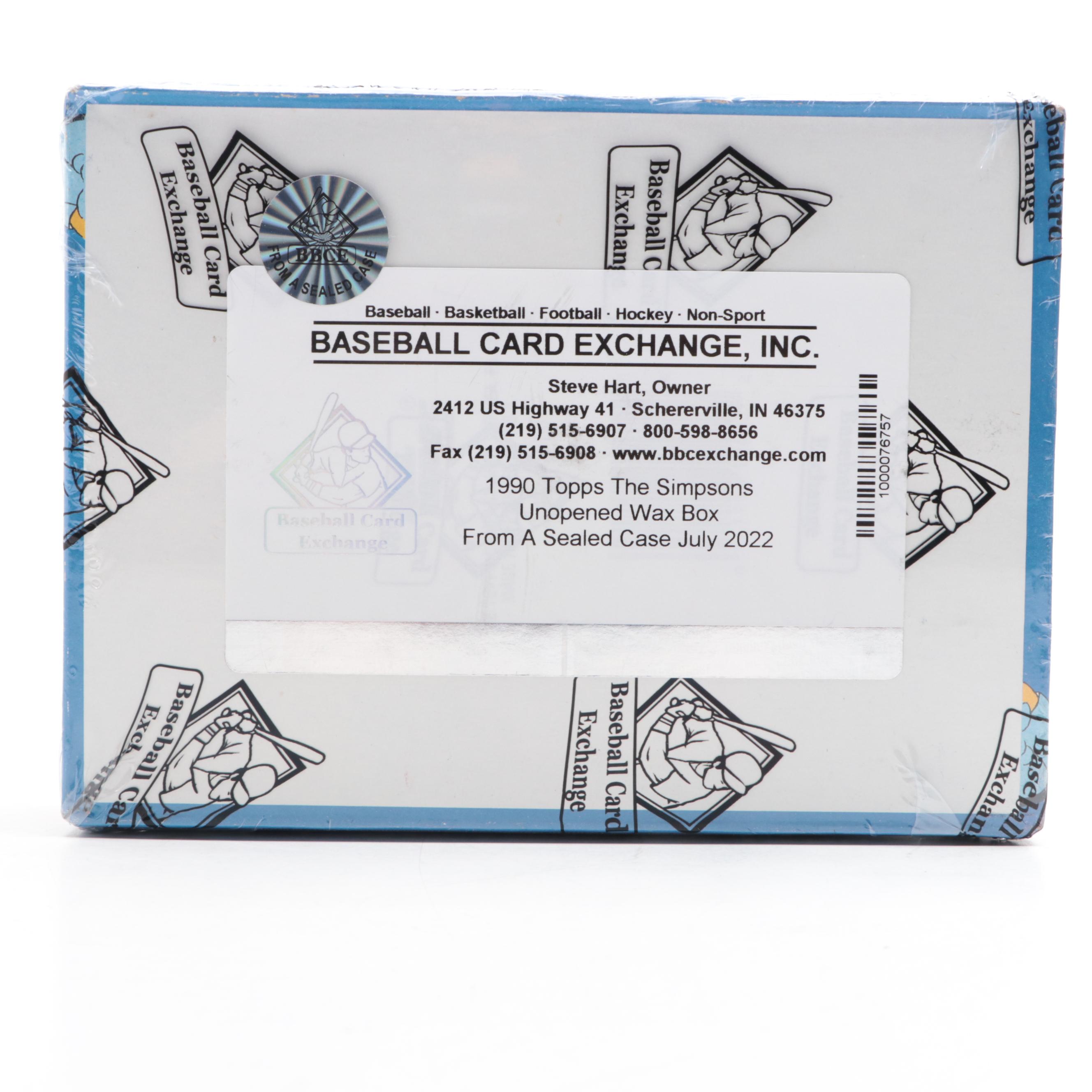 1990 Topps The Simpsons Trading Cards Sealed BBCE Wax Box