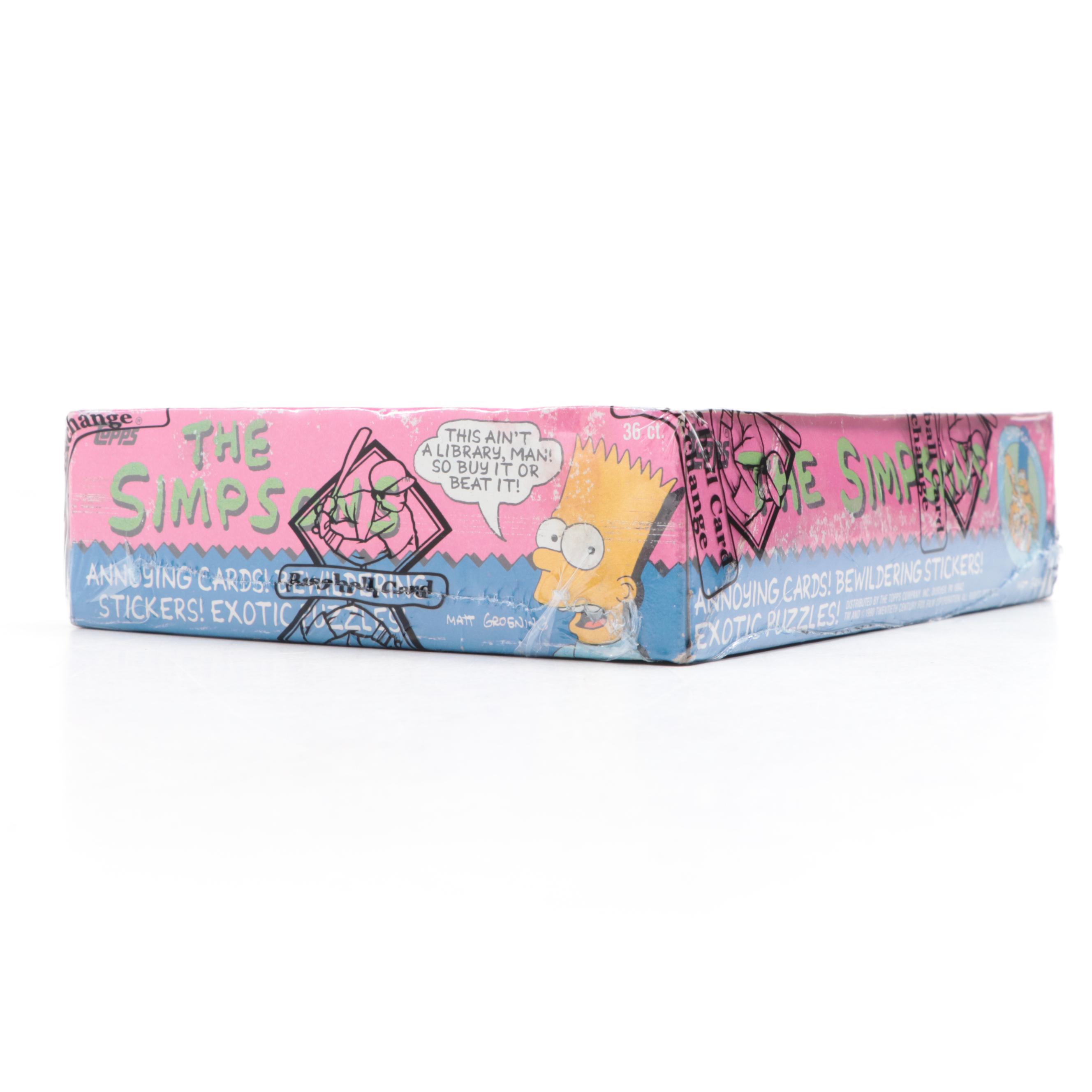1990 Topps The Simpsons Trading Cards Sealed BBCE Wax Box