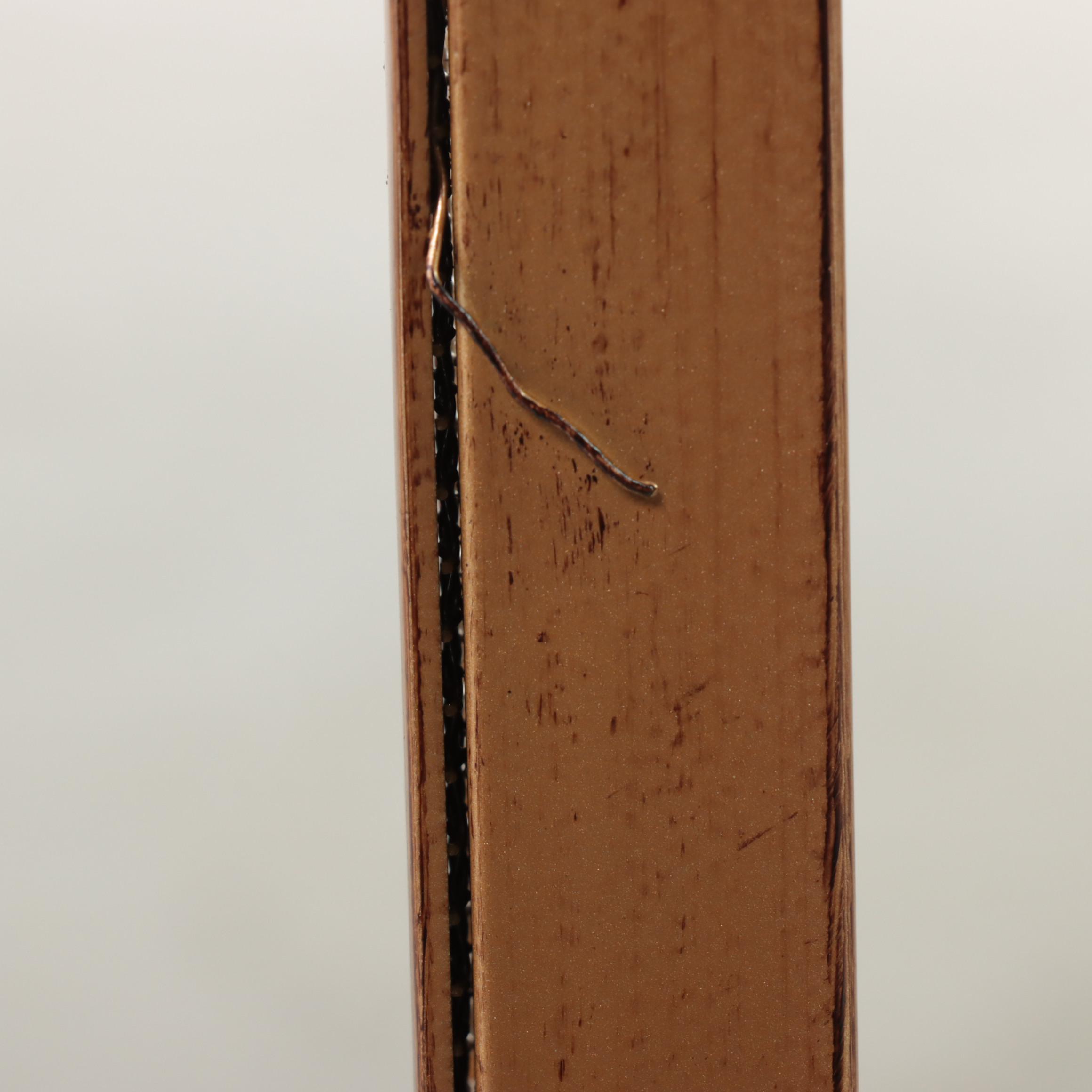 Contemporary Gold Tone Metal Framed Mesh Fireplace Screen