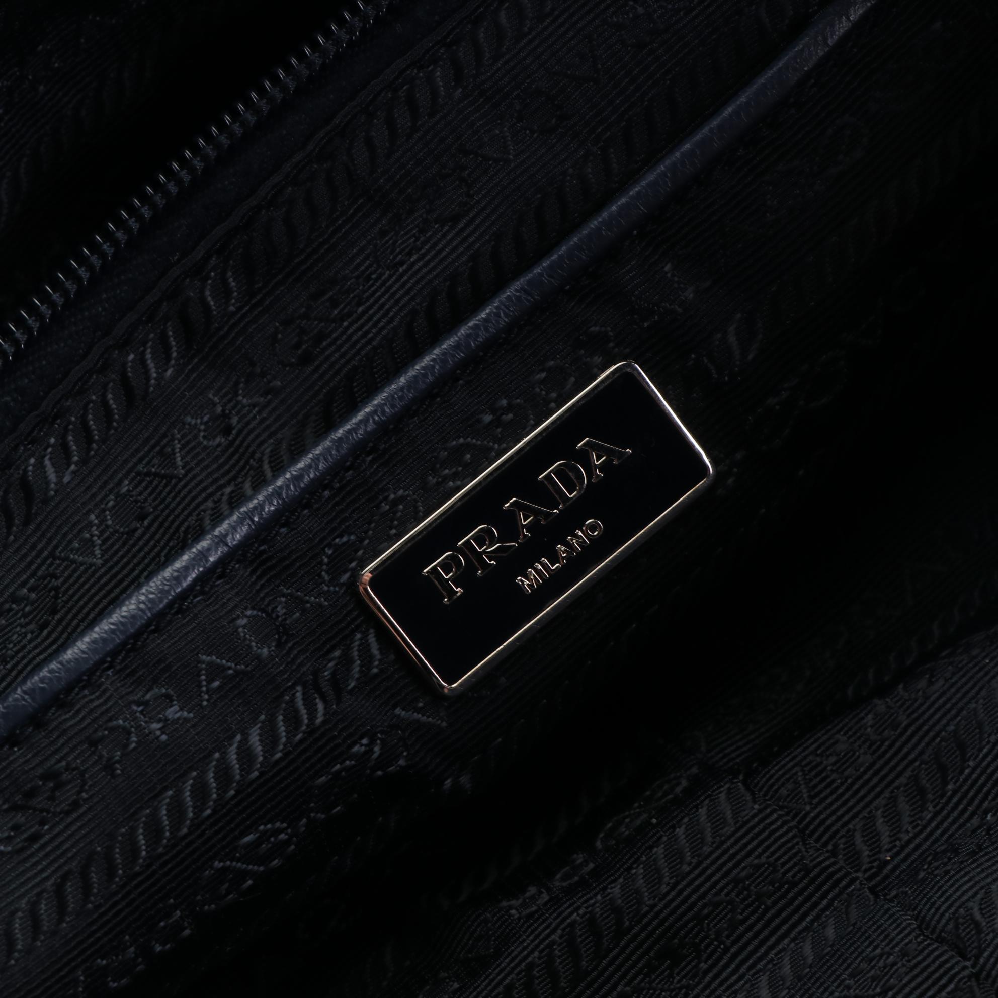 Prada Two-Way Tote in Navy Blue Tessuto Nylon