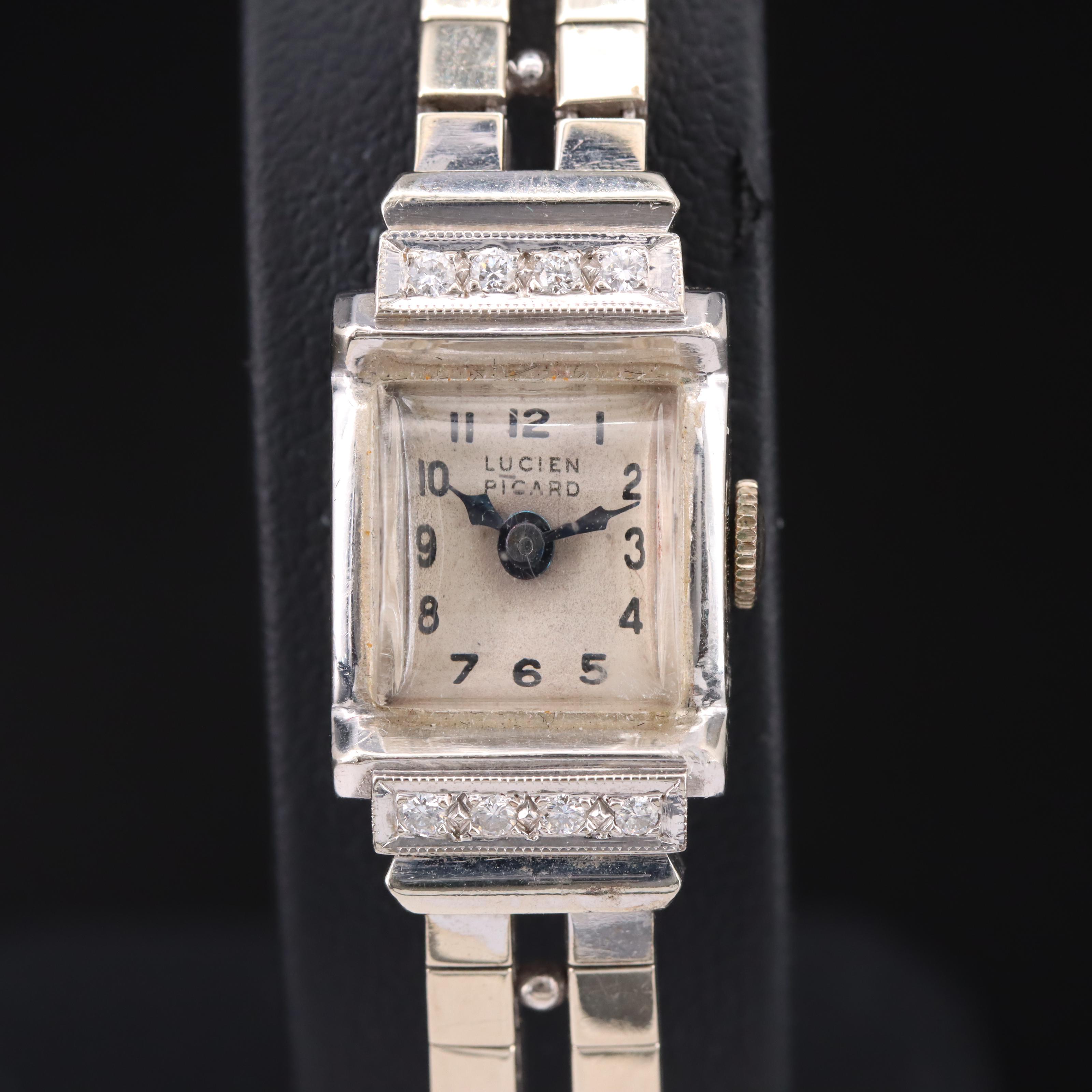 14K Lucien Picard Vintage Diamond Watch