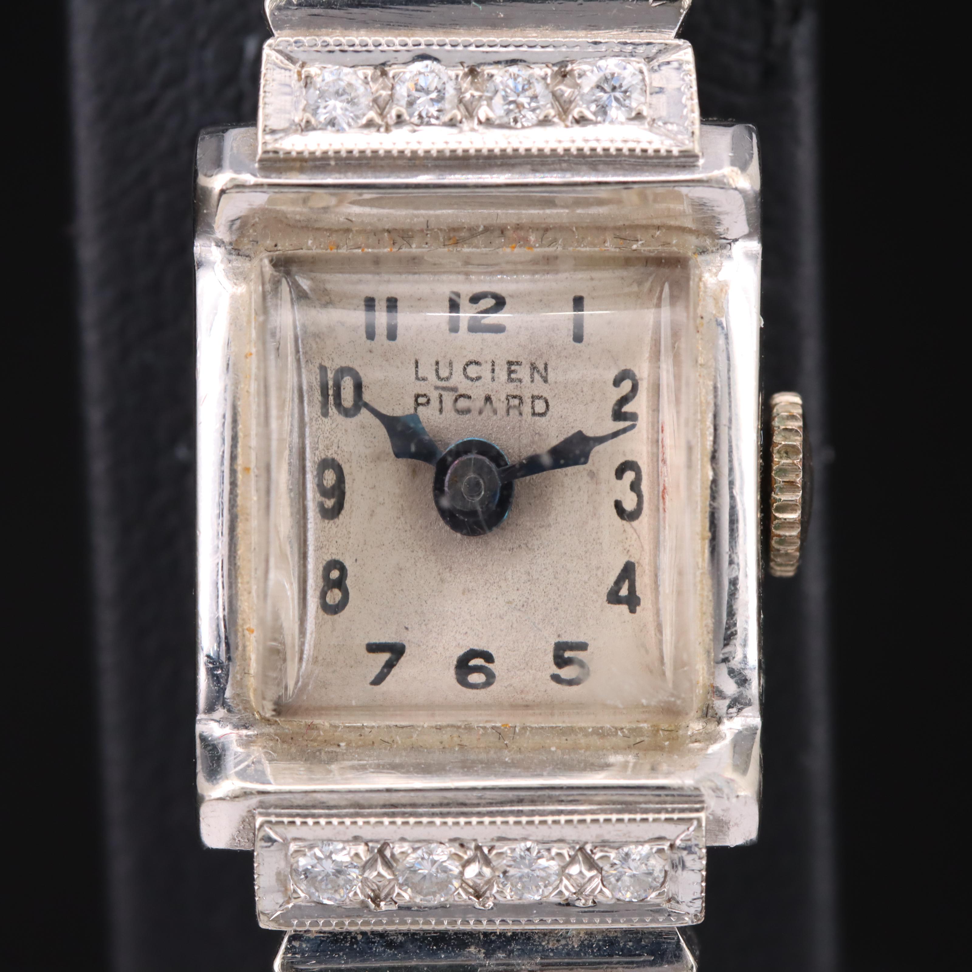 14K Lucien Picard Vintage Diamond Watch