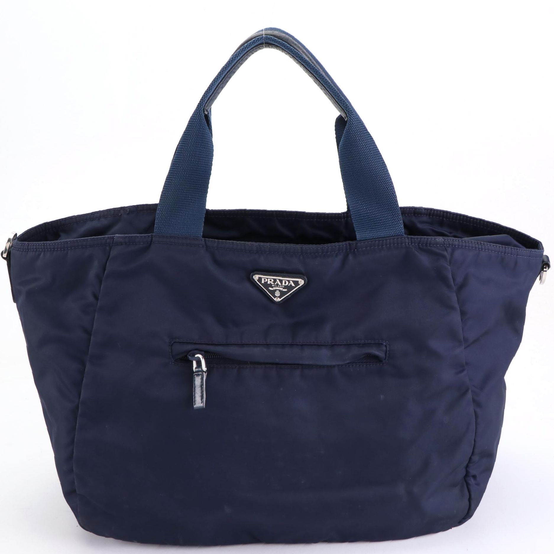 Prada Two-Way Tote in Navy Blue Tessuto Nylon