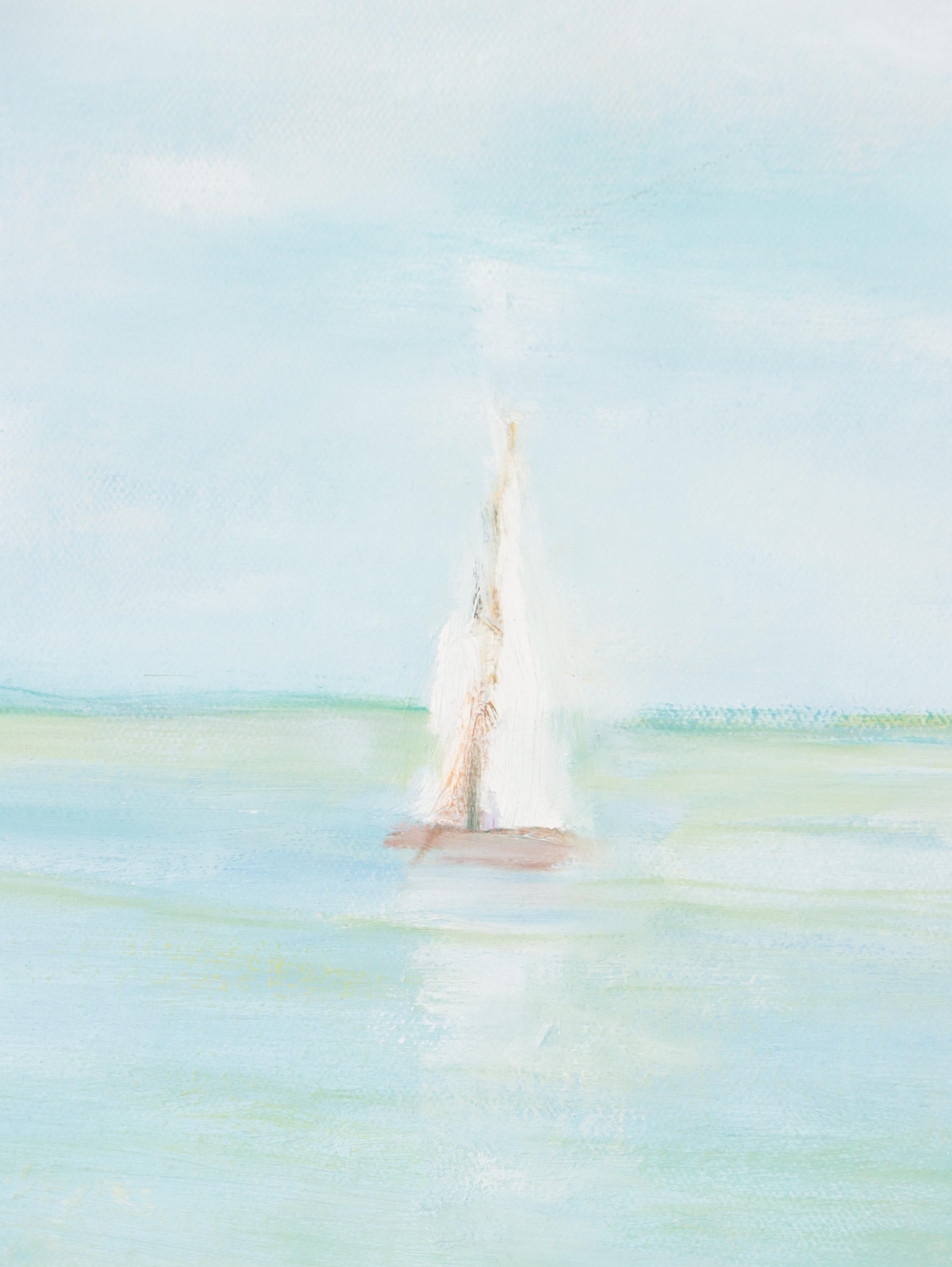 H. Spitzberg Oil Painting of a Coastal Landscape