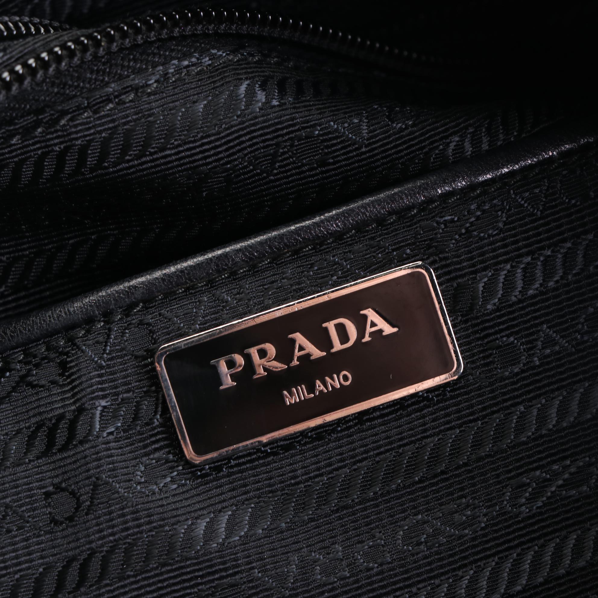 Prada Two-Way Tote in Floral Print Nylon with Saffiano Leather Trim