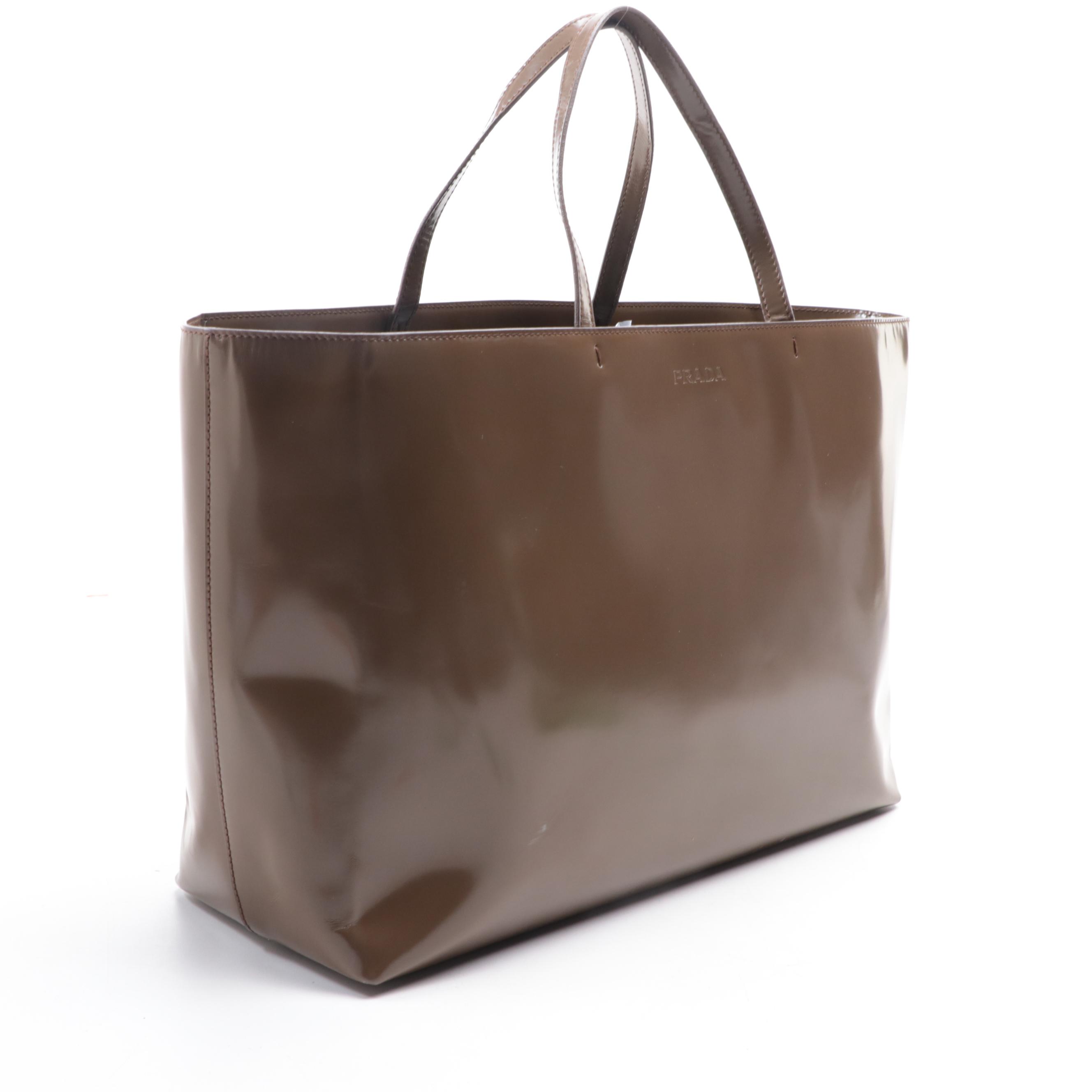Prada Tote in Polished Leather