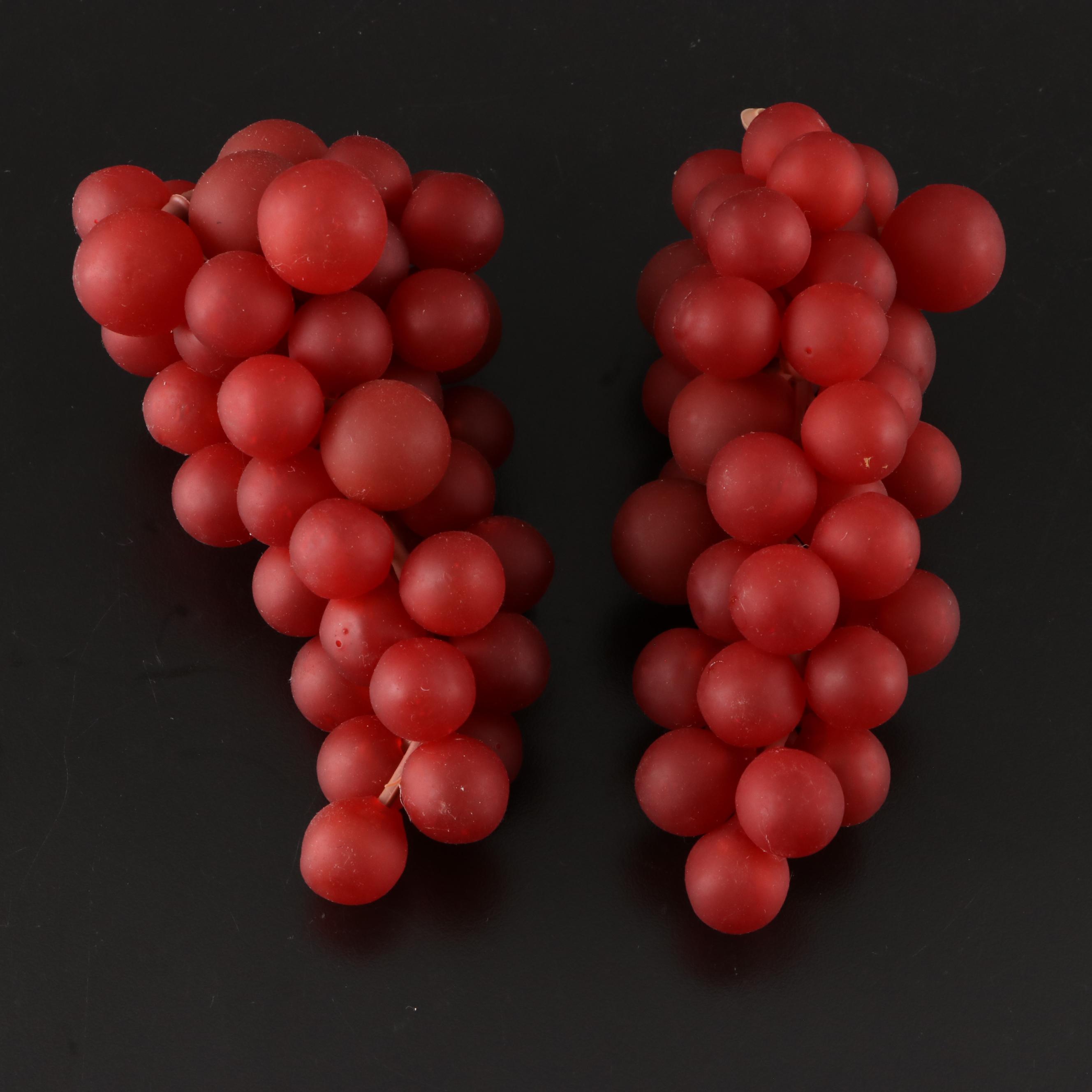 Glass Pedestal Fruit Bowl with Faux Fruit