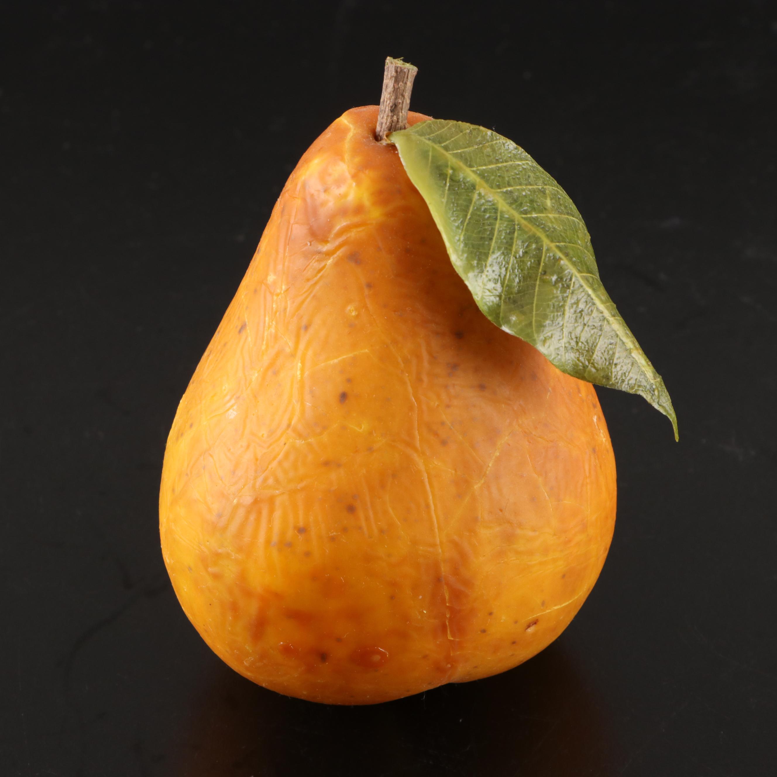 Glass Pedestal Fruit Bowl with Faux Fruit