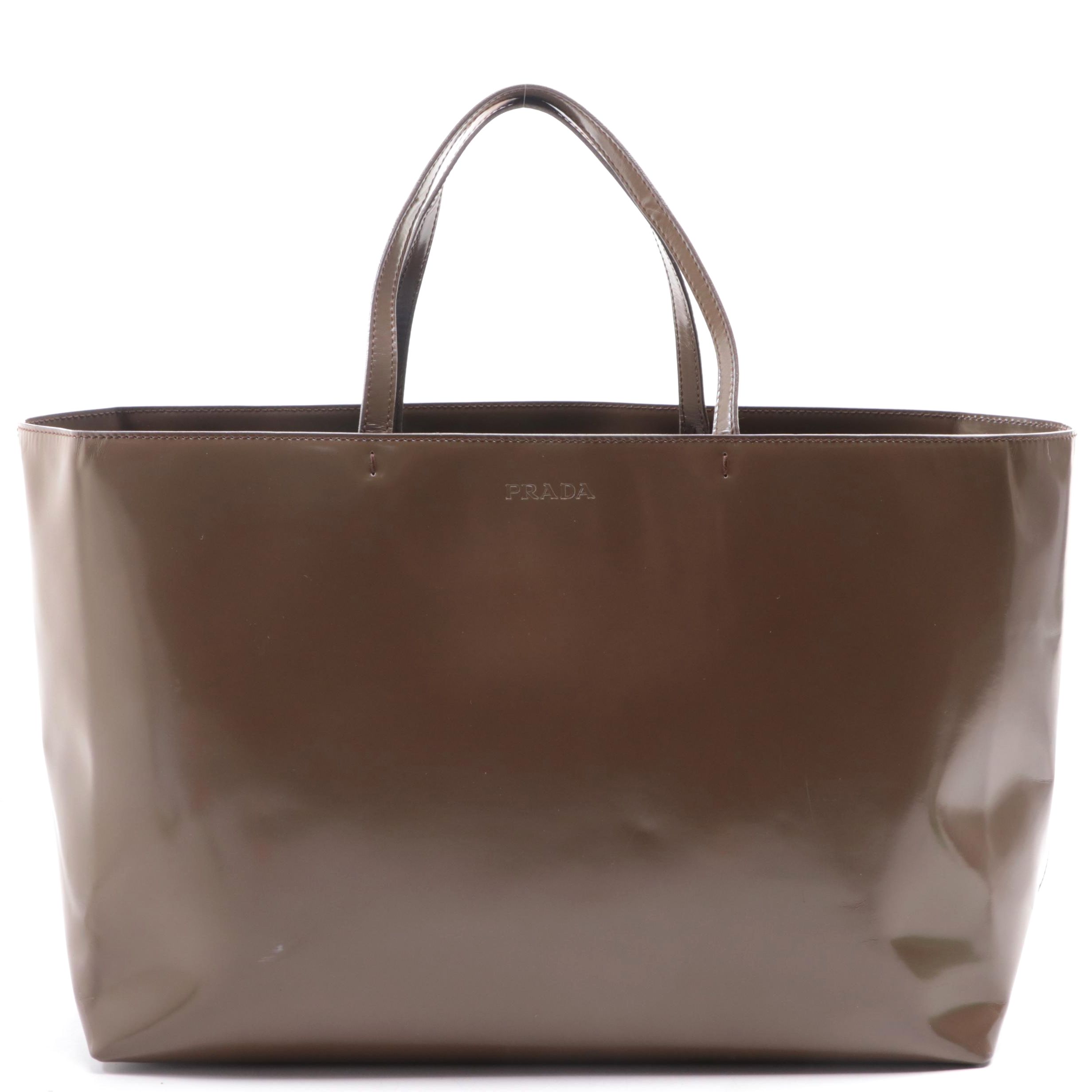 Prada Tote in Polished Leather