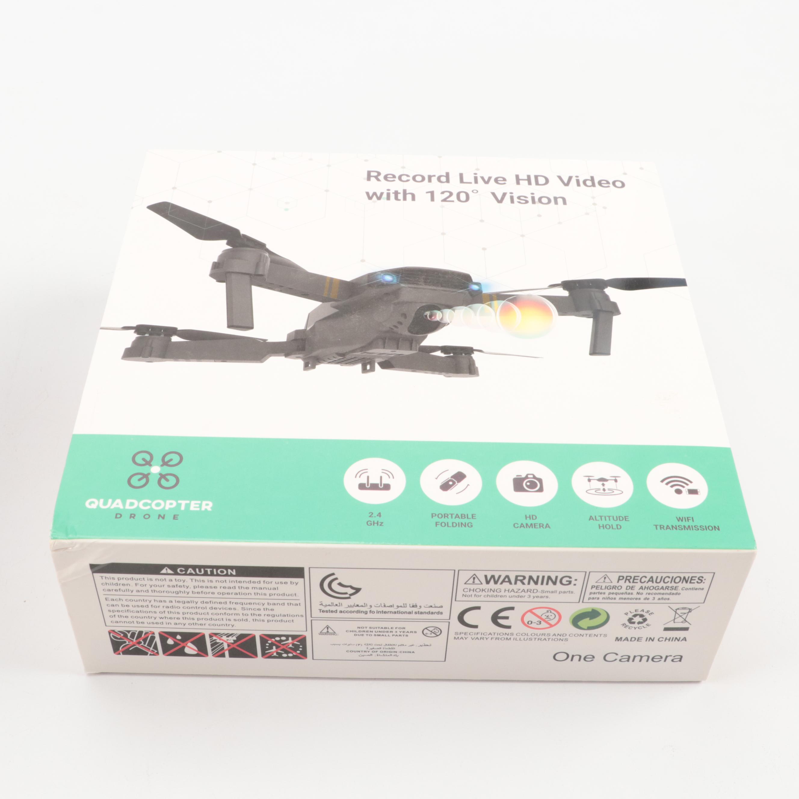 Quadcopter Drone System with 120 Degrees of Vision