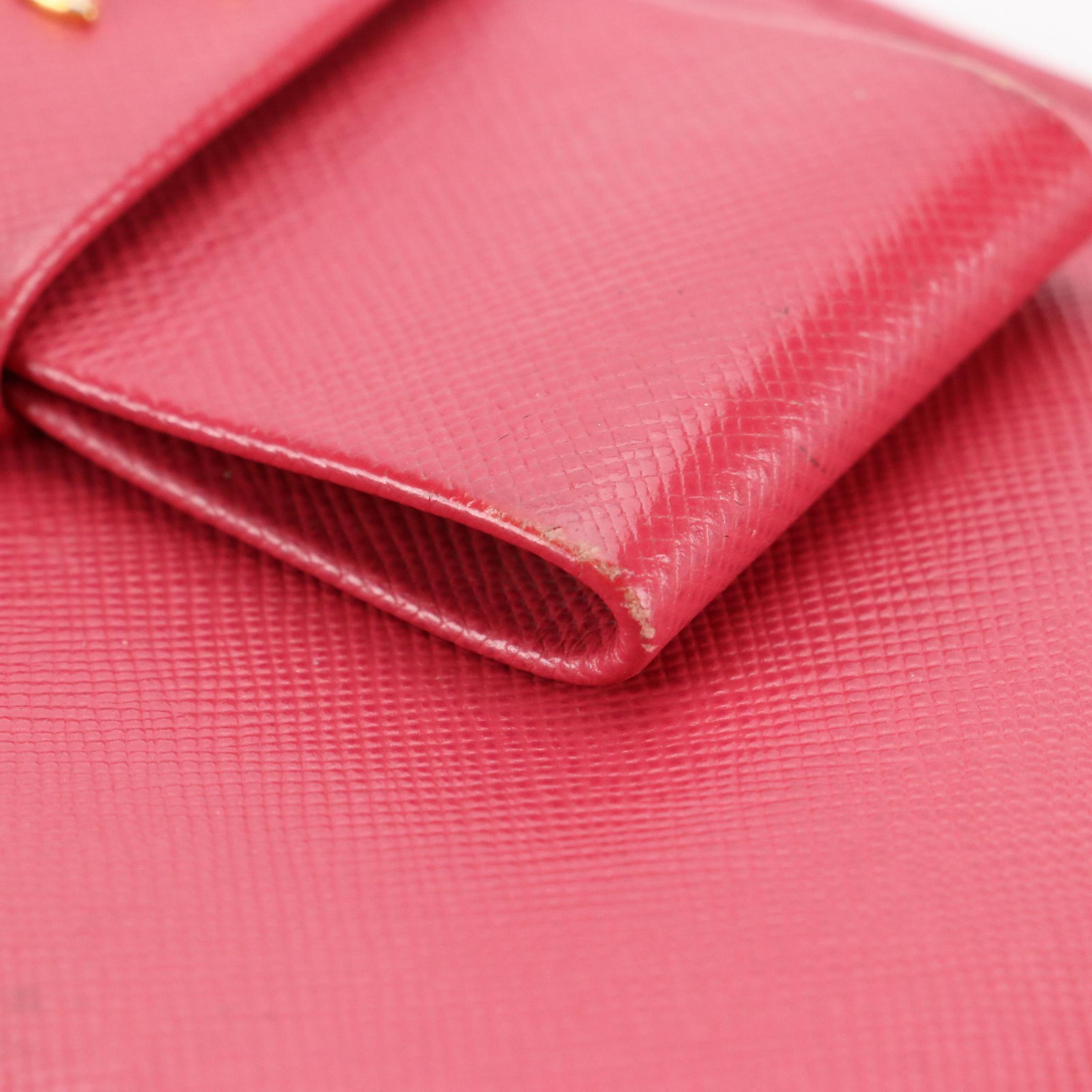 Prada Zip-Around Bow Wallet 1M0506 in Saffiano Leather