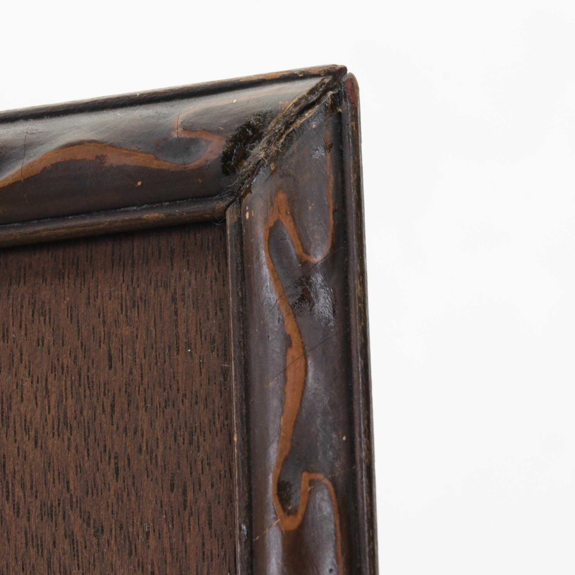 L. M. Smith Watercolor Painting of Woman Standing in Forest, Early 20th Century