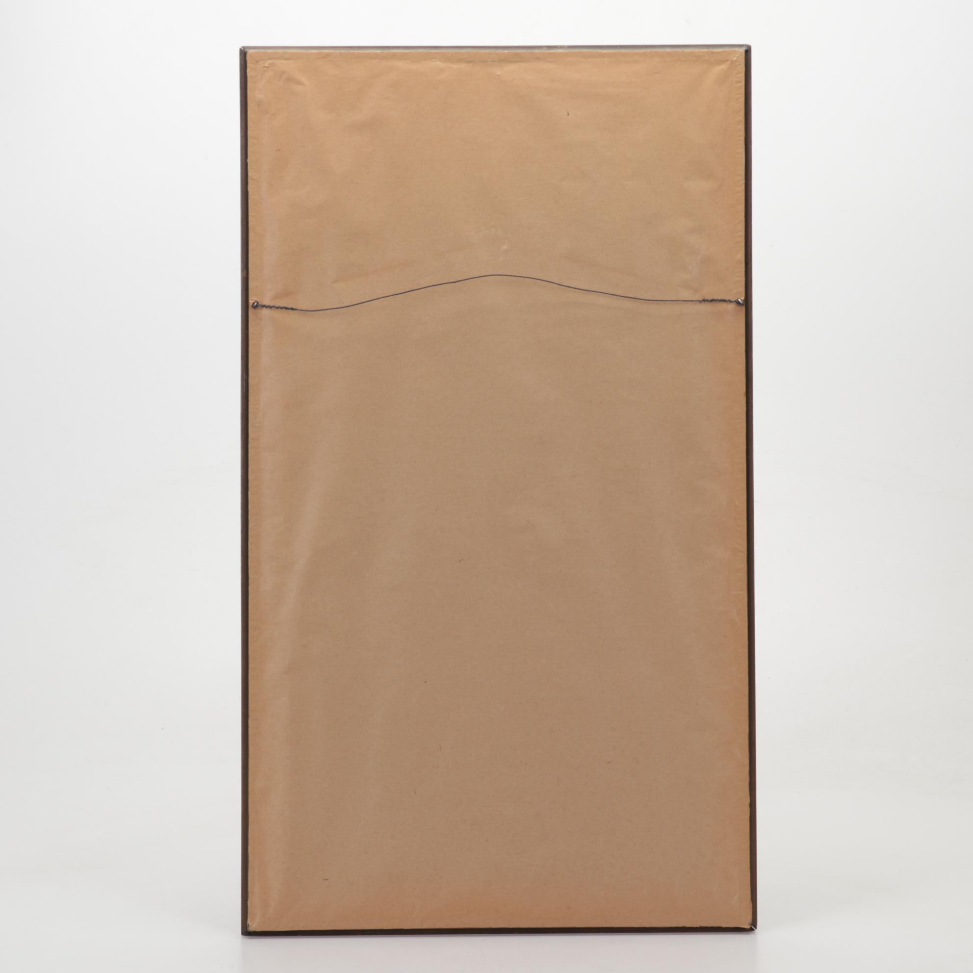 L. M. Smith Watercolor Painting of Woman Standing in Forest, Early 20th Century