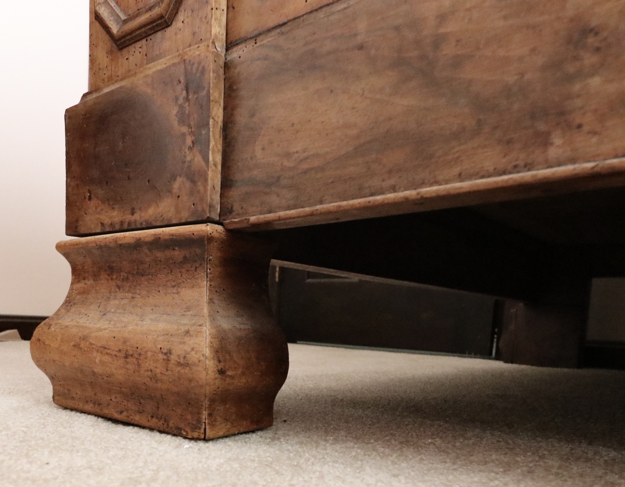 Three Quarter Size Louis Philippe Walnut Lit en Bateau, c 1850s