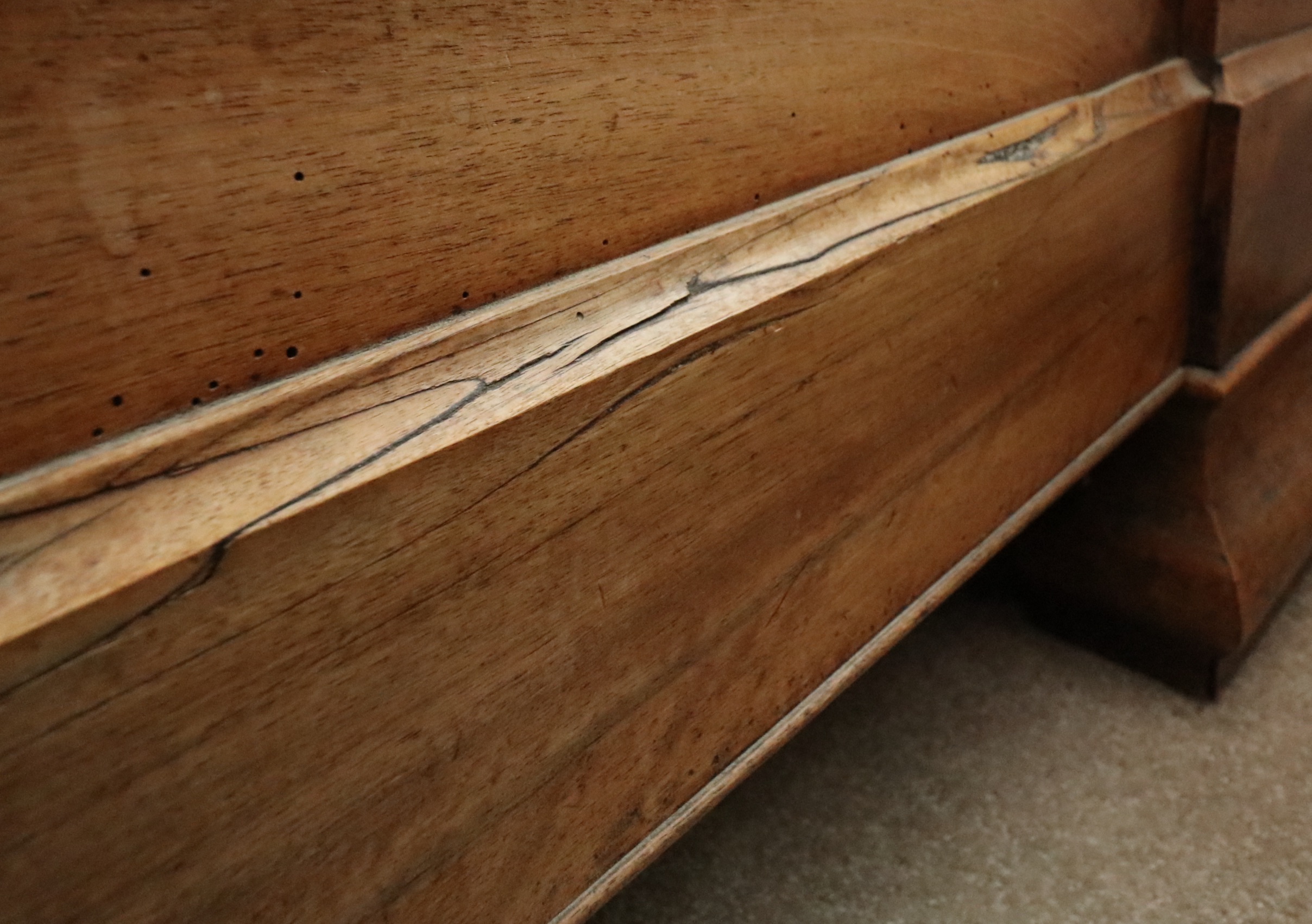 Three Quarter Size Louis Philippe Walnut Lit en Bateau, c 1850s