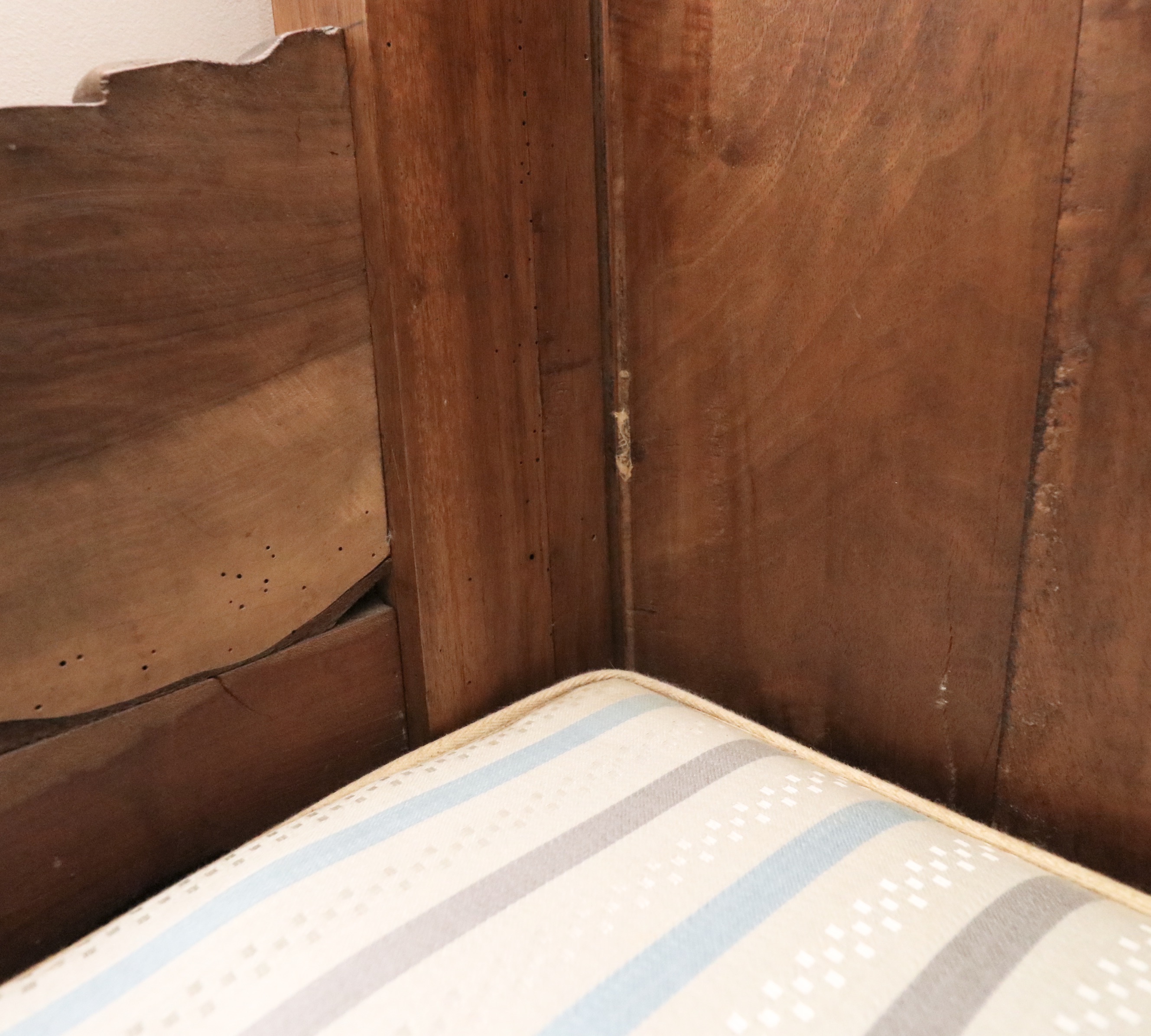 Three Quarter Size Louis Philippe Walnut Lit en Bateau, c 1850s