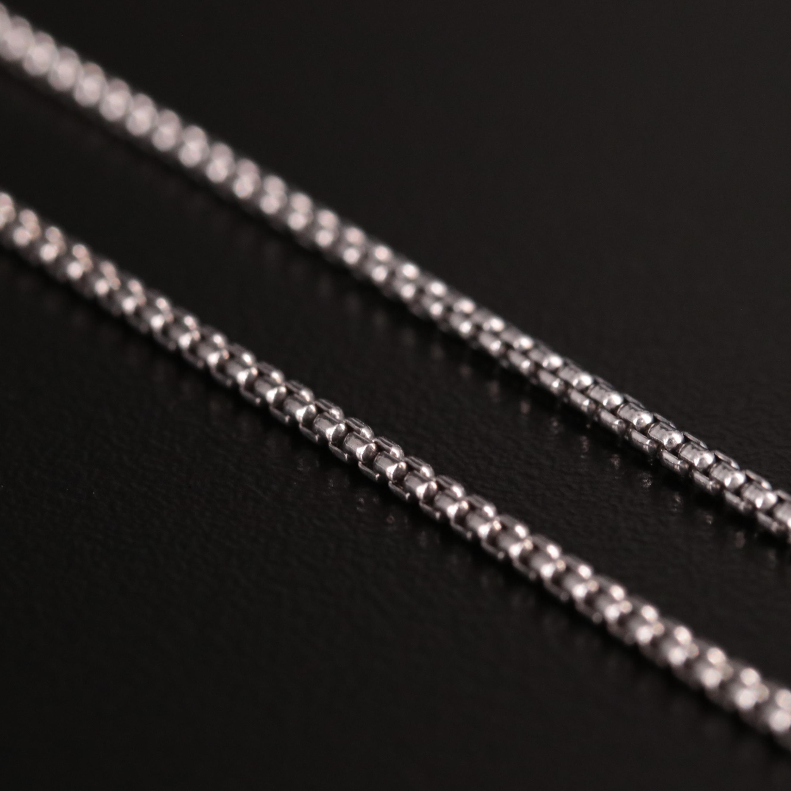 Sterling Diamond Two-Tone Cross Pendant Necklace